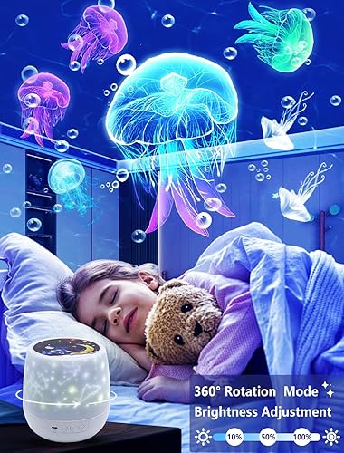 Miniatura 3 de Luz nocturna para niños + 21 juegos de películas, proyector de luz nocturna para dormitorio de niños, techo, proyector de galaxia de estrellas para