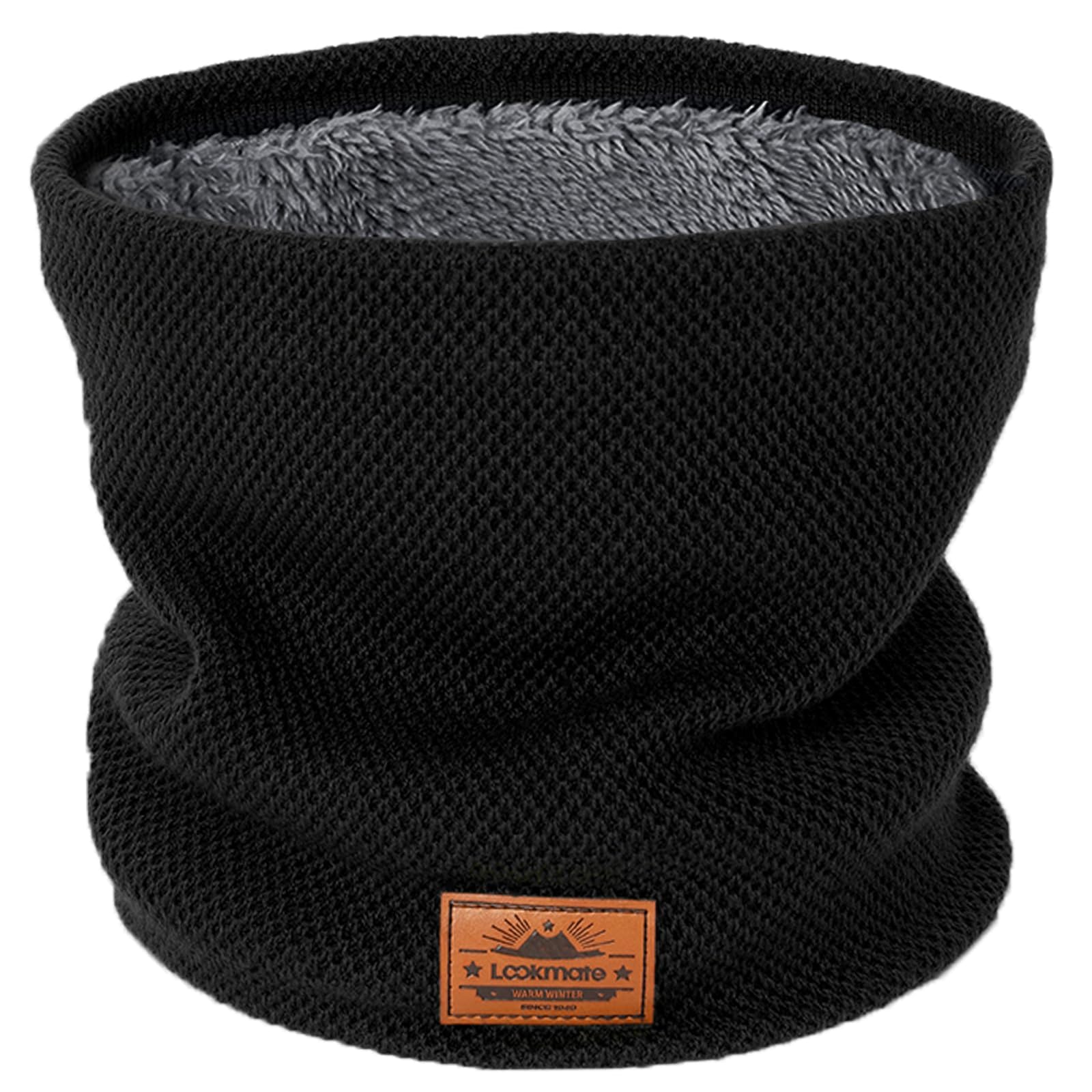 Winter Neck Warmer Double Thickened Scarf Fleece linging Snood Windproof and Dust Circle Loop Ski Riding Mask Unisex