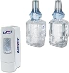 PURELL ADX-7 Distributeur de sanitisant à main, blanc, pour 700 mL PURELL ADX-7 Recharges d'assainissement des mains (paquet de 1) - 8720-06