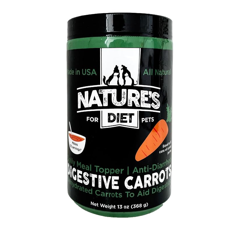 Cenoura Desidratada para Cães Nature's Diet, Flocos para Complementar a Alimentação, 369 g