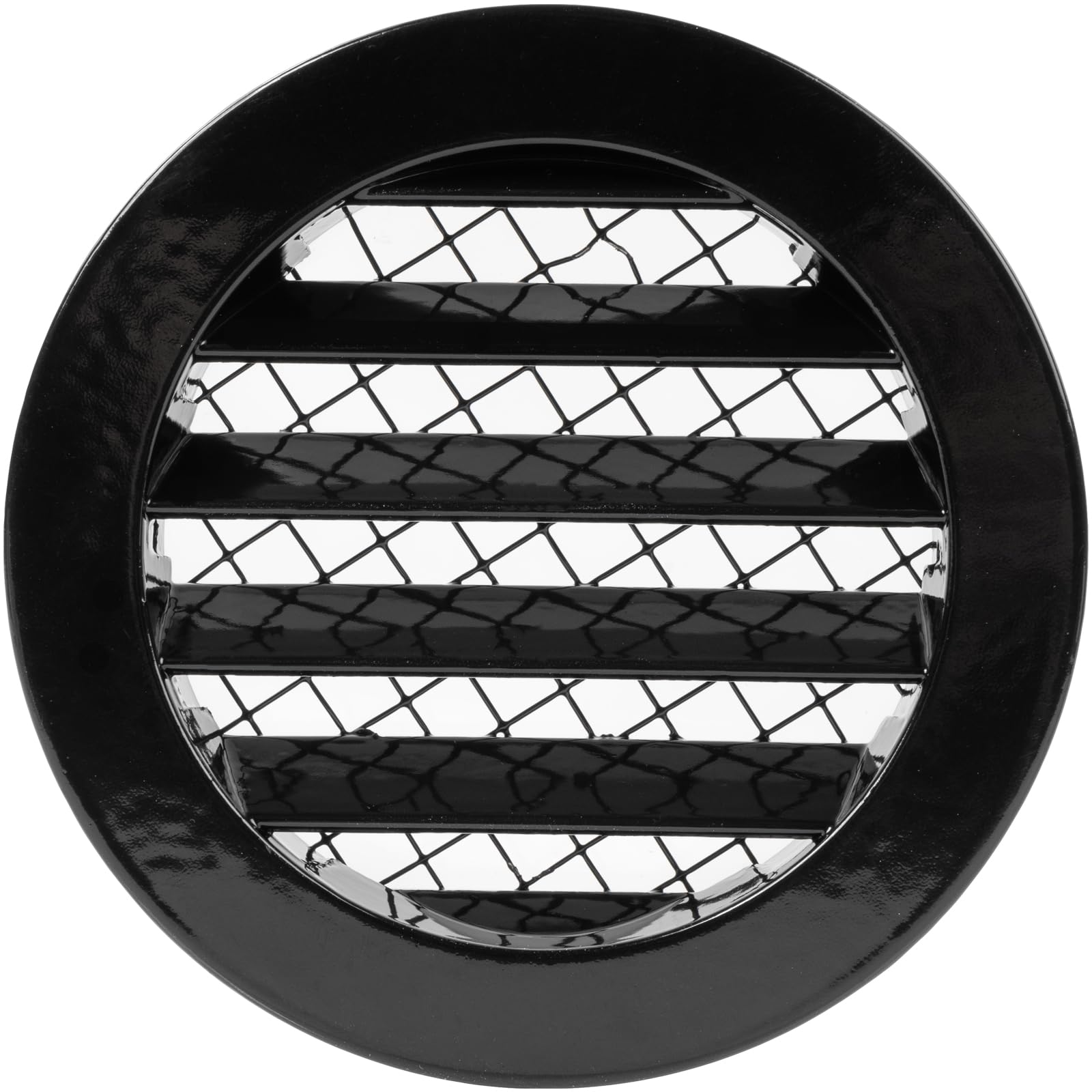 Grille d'aeration en alliage d'aluminium noir robuste de 10.2 cm avec ecran en maille durable
