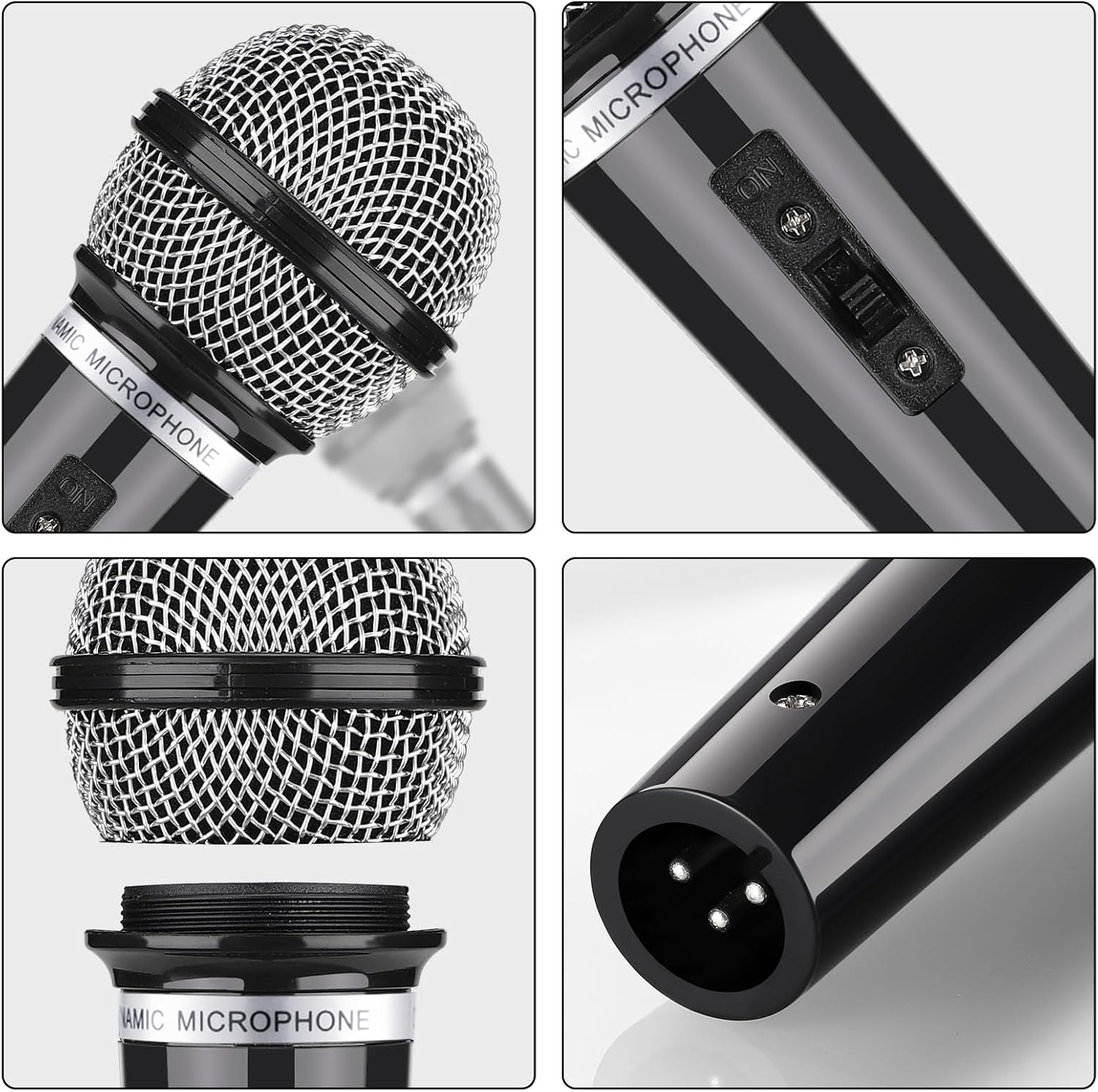 Facmogu 16PCS Fake Microphone Prop, Plastic Prop Microphone for Kids, Fake Pretend Play Microphone Toy for Karaoke Costume, Kids Mic Props for Halloween Christmas Cosplay Music Birthday Party Favors