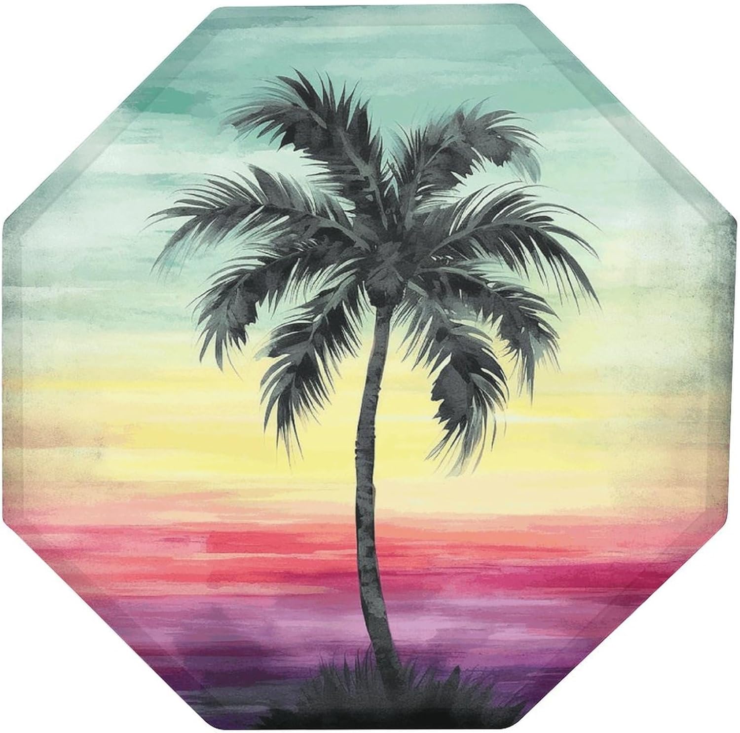 Ctagon Metal Sign for Home, Modern Display Plate for Kitchen, A Tropical Palm Tree Plates Accent Hanging Wall Decorations 3PCS for Living Room, Bedroom, Hallway, Hotel