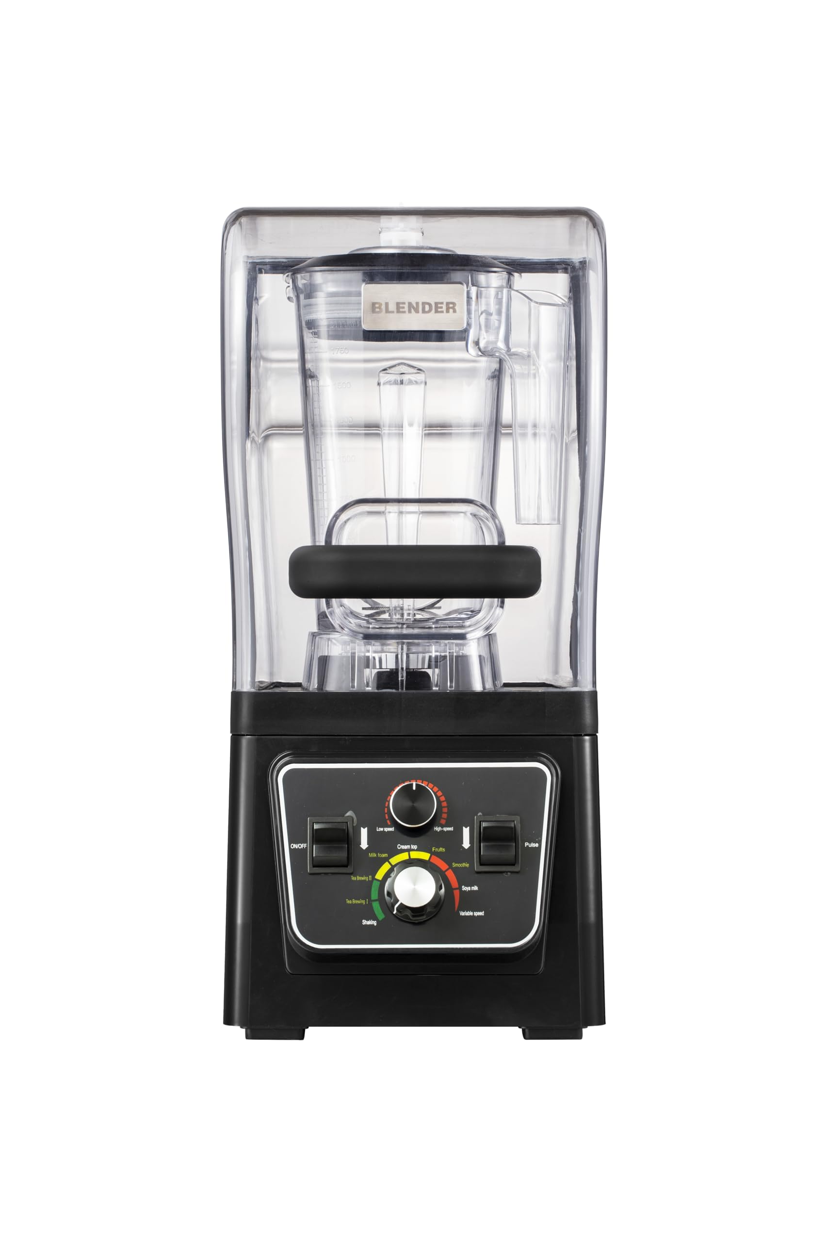 Commercial Blender with Soundproof Shield, 2200W Quiet Professional Blenders, Heavy Duty Blender with Strong and Quiet Professional-Grade Power, Self-Cleaning, Quiet Sound Enclosure,
