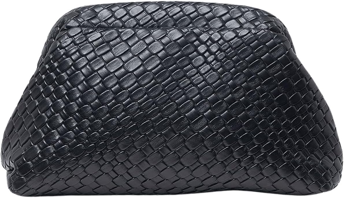 Verdusa Women’s 3D Flower Clutch Evening Bag Floral Purses Party Prom Handbags Black Plain One-Size