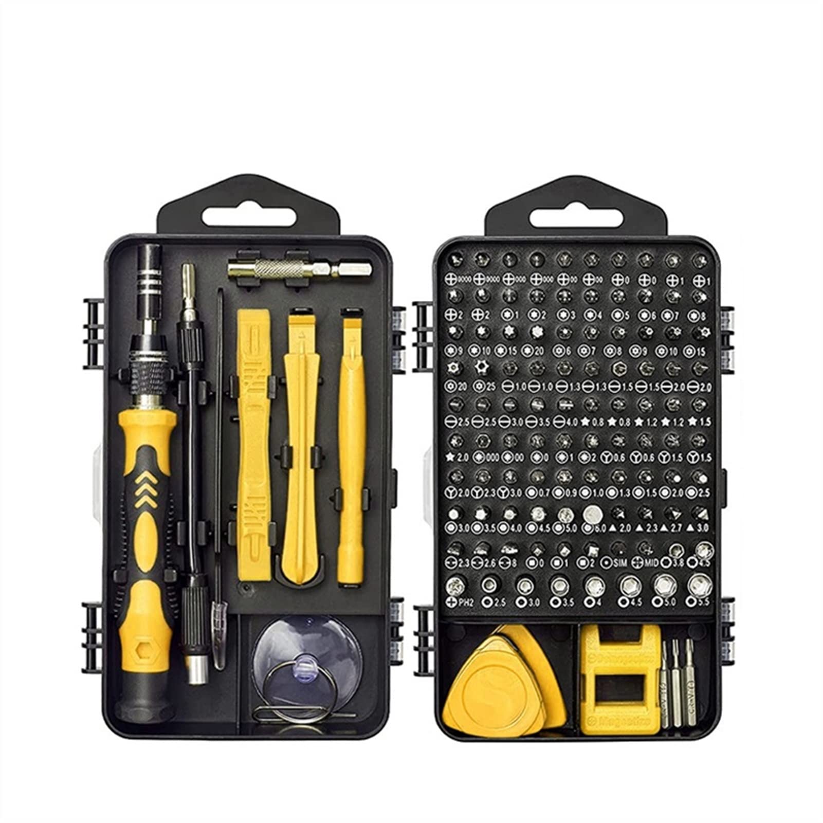 Zestawy narzędziowe 145 szt. Zestaw wkrętaków precyzyjnych Zestaw wkrętaków sześciokątnych Torx narzędzi domowych(122 yellow)