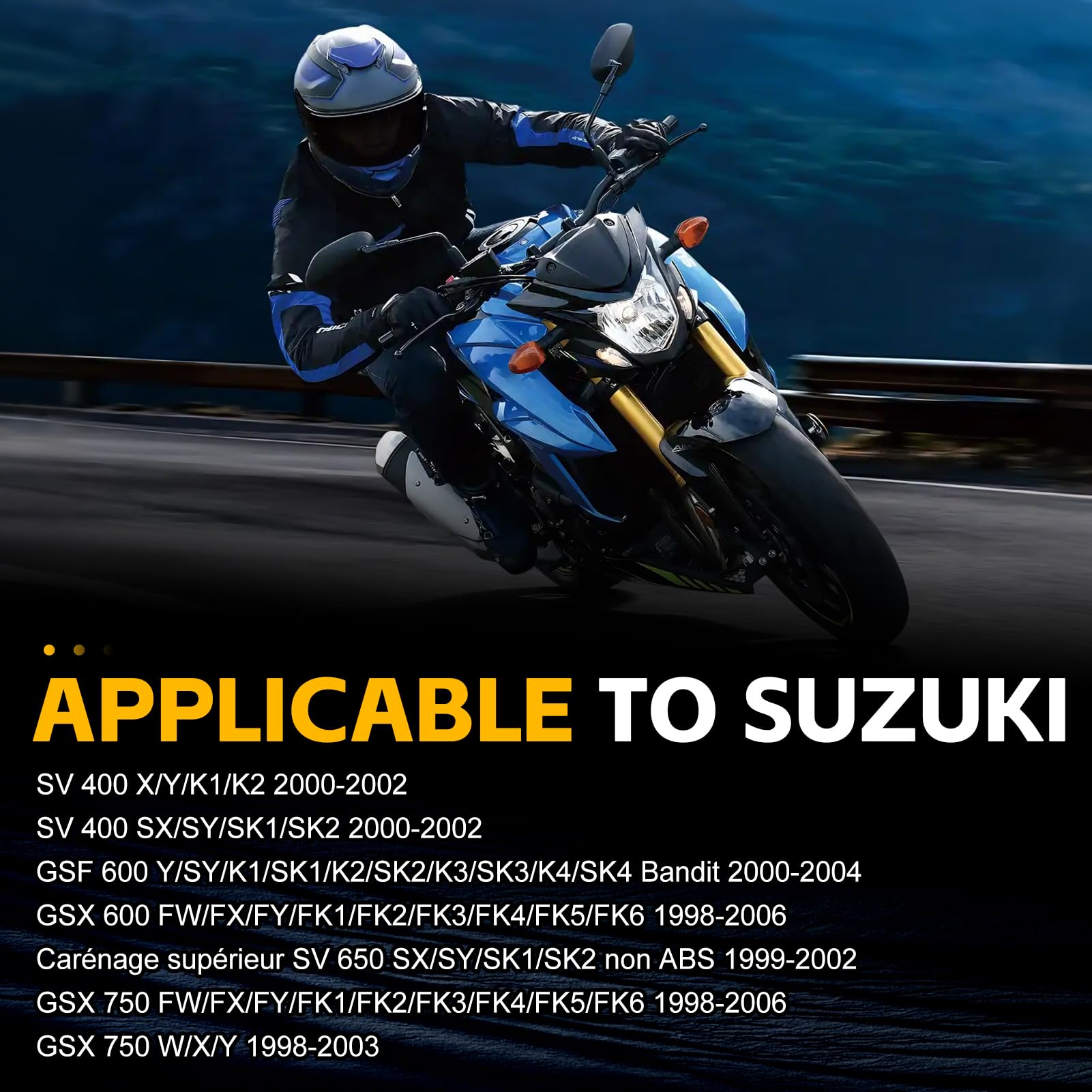 Przednie i tylne klocki hamulcowe do Suzuk-i GSF 600 GSF600 Bandit 2000-2004 GSX 750 1998-2006 SV 400 2000-2002 SV 650 non ABS 1999-2002