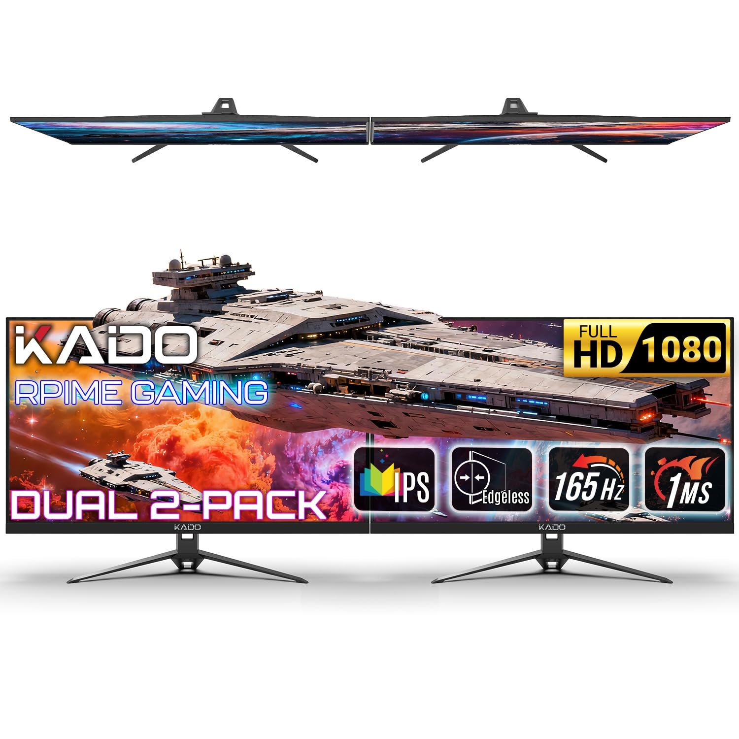 Kado Dual Monitor 2-Pack 24 inch 165Hz Gaming Monitor