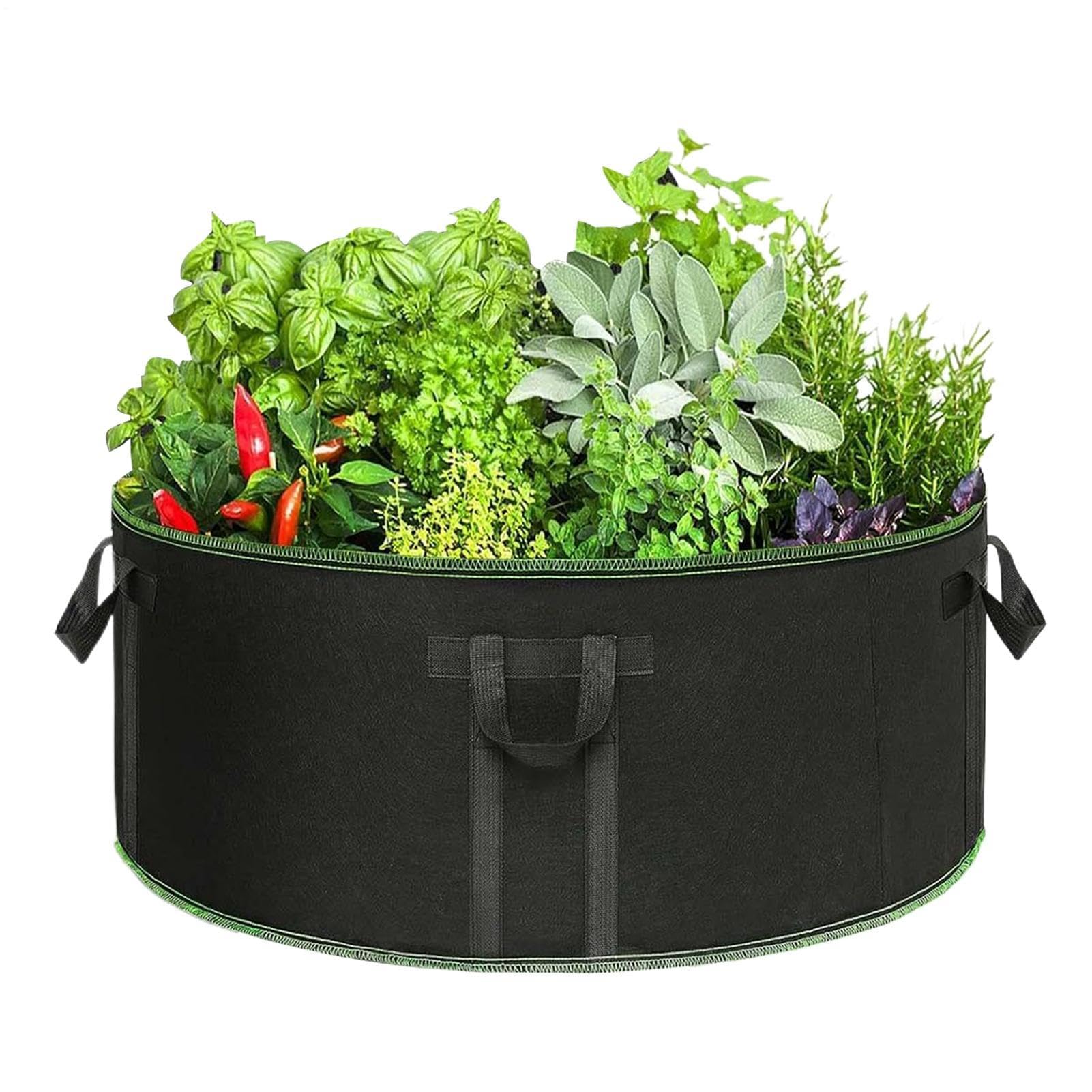 Cultivo de verduras con contenedor de fieltro 189L para patatas y tomates en bancales