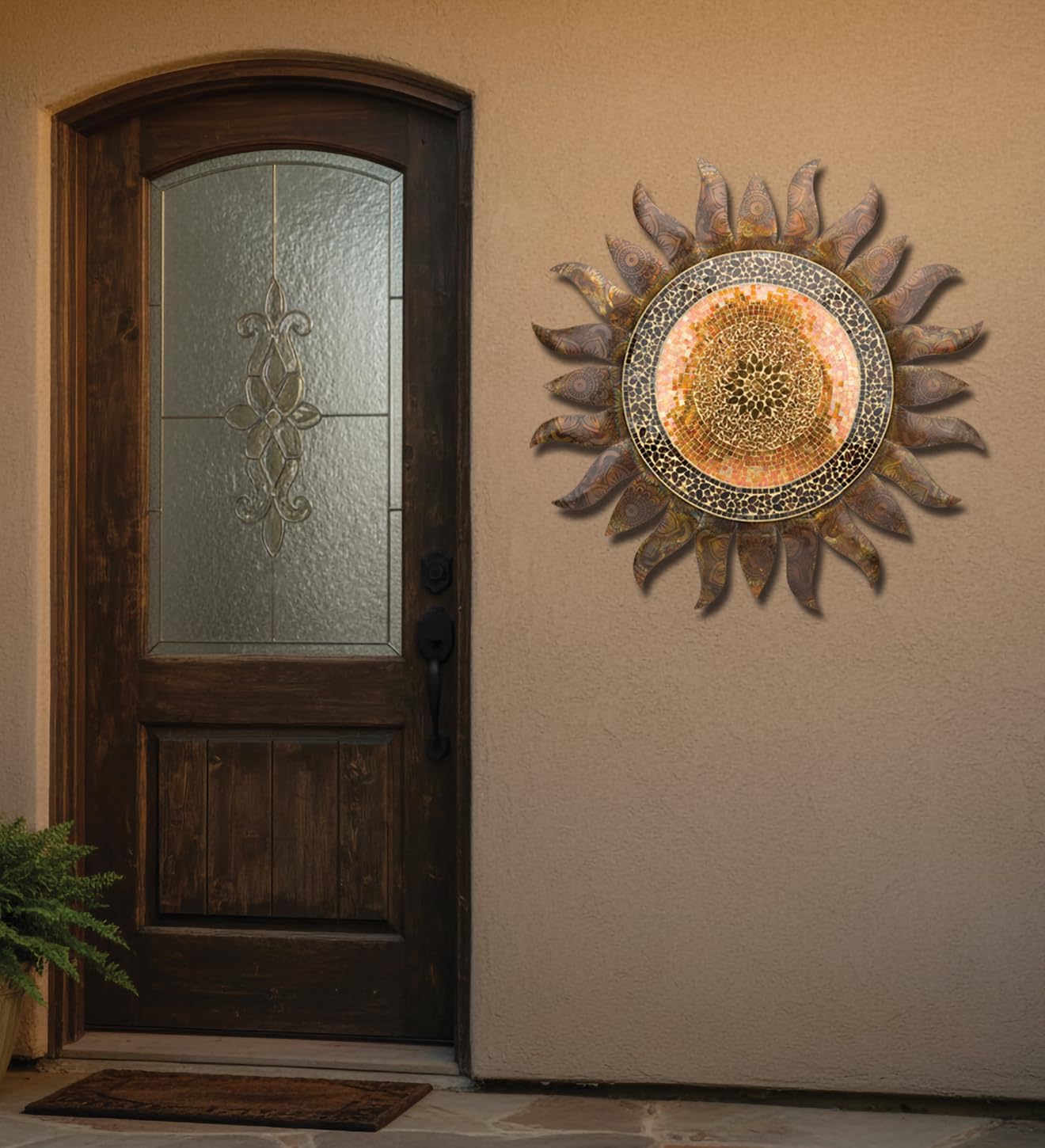 Regal Art & Gift Gold Large Metal Sun Wall Decor - 36 Inch | Indoor Outdoor Rust-Resistant Sunburst Sculpture | Eye-Catching Metal Sun Wall Art Accent for Patio, Garden, Living Room