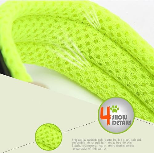 Miniatura 5 de Creation Core Collar de perro acolchado de malla reflectante, collar ajustable de nailon para mascotas de aventura al aire libre, negro, XXL