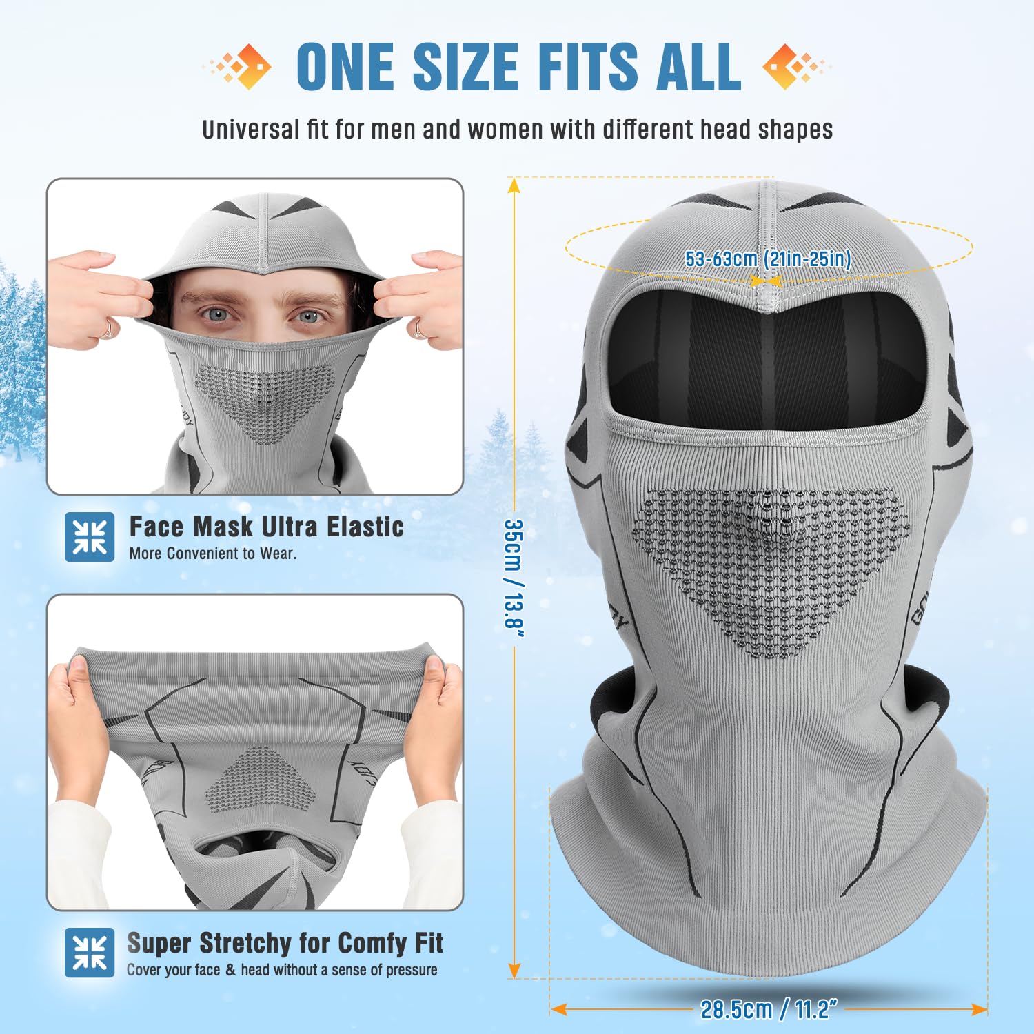 WindCyclBalaclava™ | Cagoule velo protection UV et tissu coupe-vent