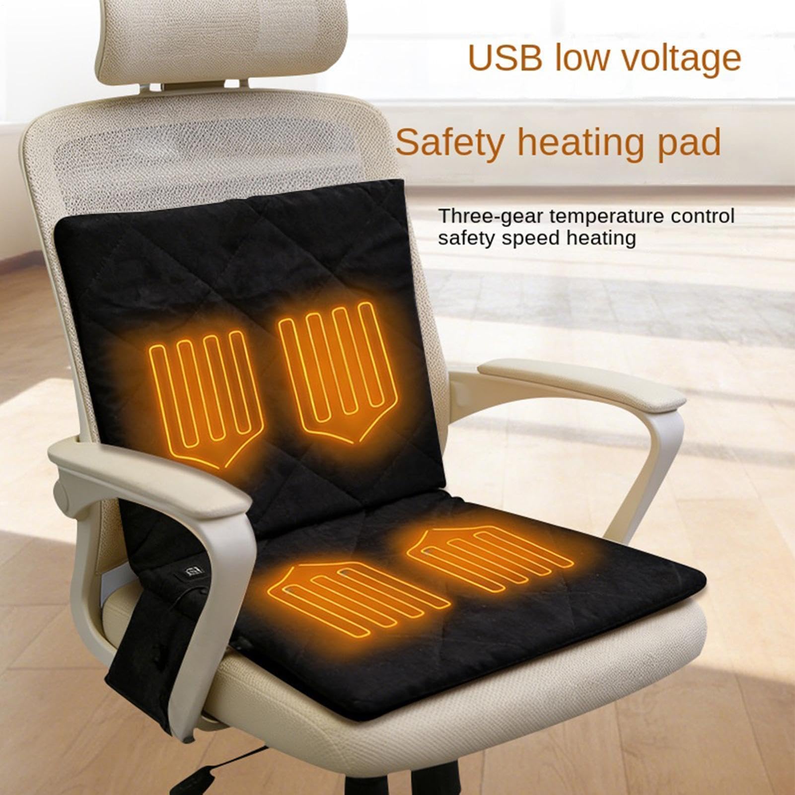 Almohadilla Térmica Para Silla Calentadora Plegable De 3 Niveles Para | Cojín Asiento Calefactable para Estadio, Gradas, Conciertos, al Aire Libre, Pesca, Camping y Hogar
