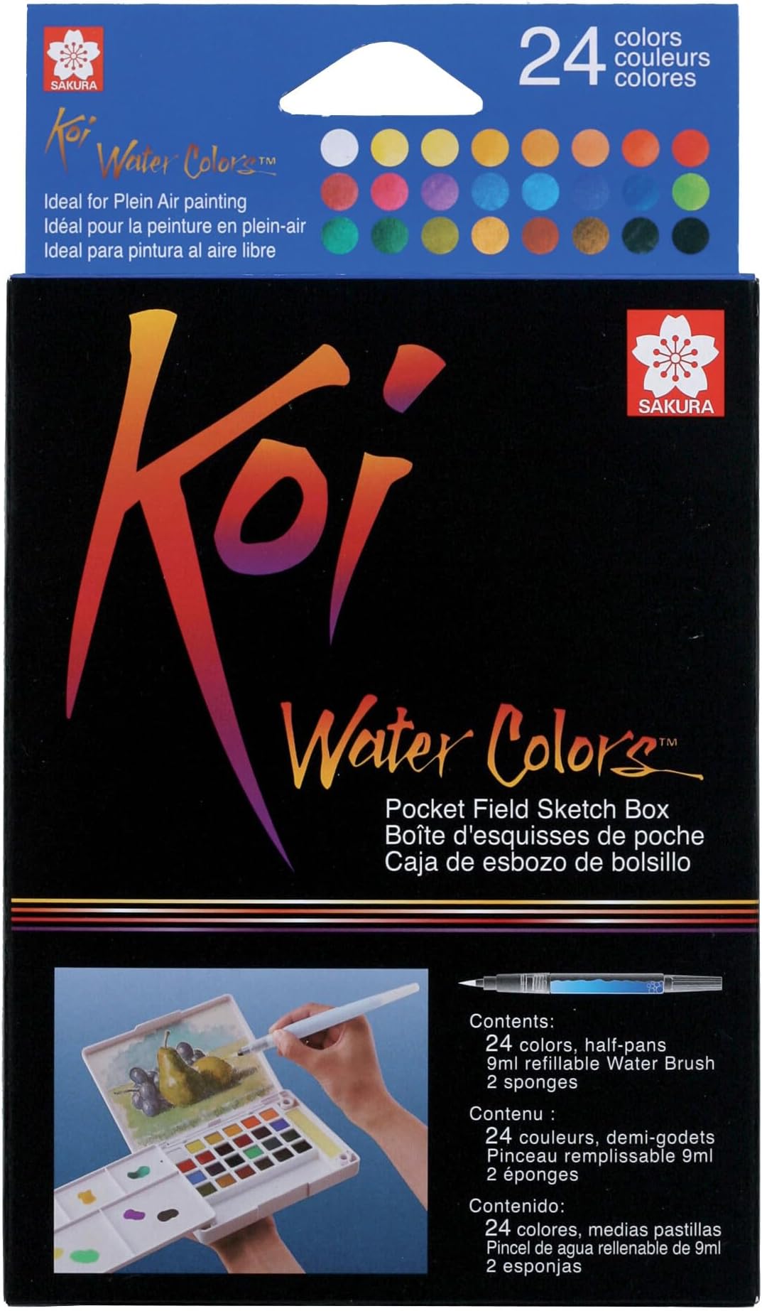 Sakura Koi FBA_XNCW24N Watercolor Field Sketch Set, 24 Color Set