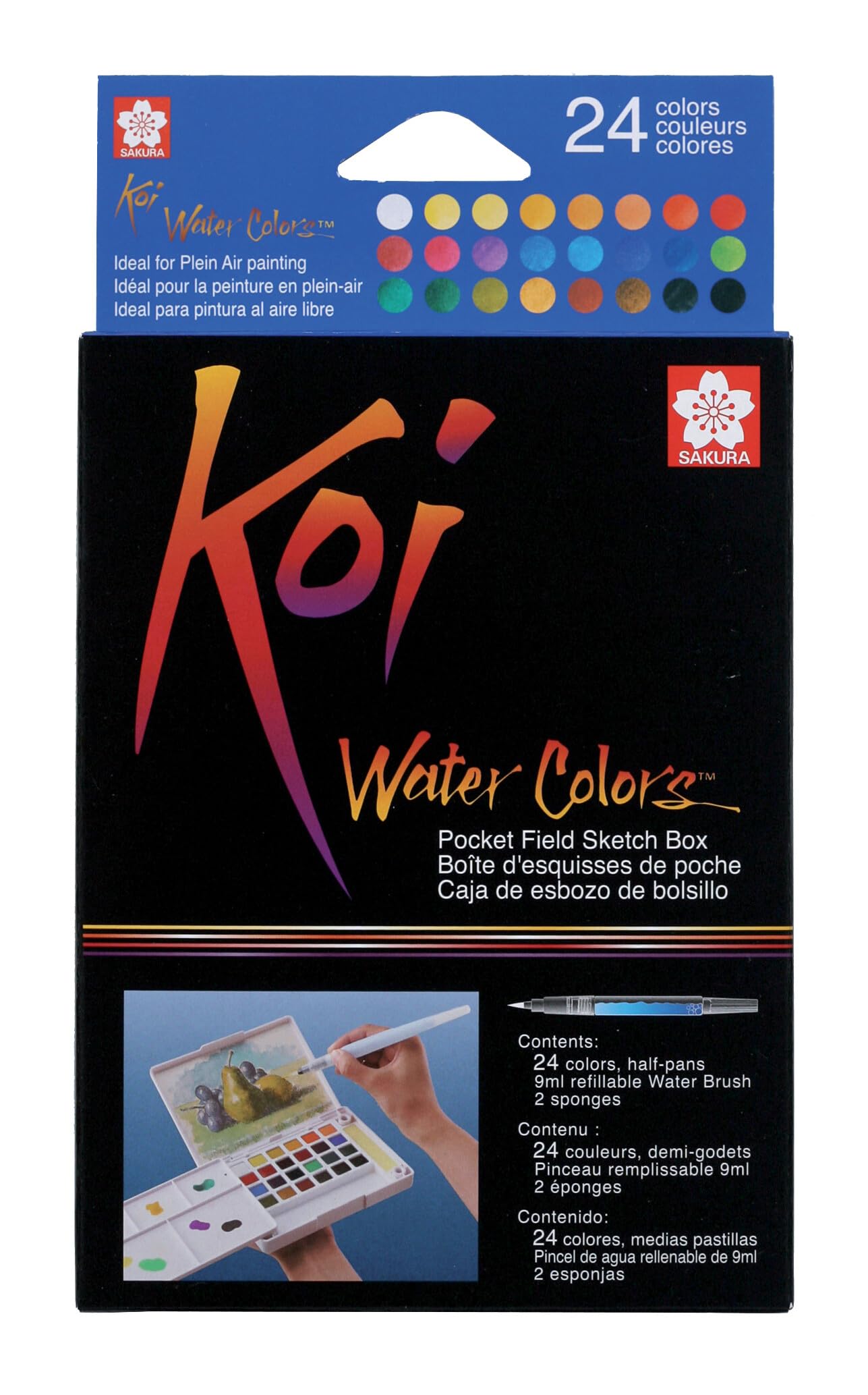 KOI Watercolors Field Box Set of 24 Colors