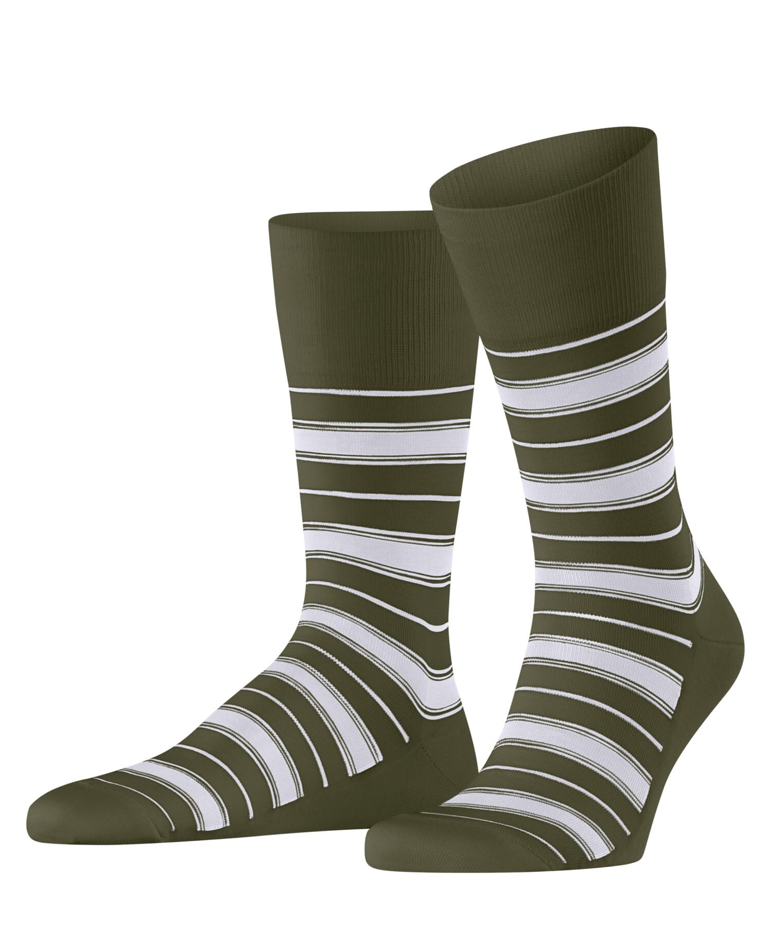 Falke Men's Green Crocodile 7503 Shirtline M So Cotton Patterned 1 Pair Socks, 7-8