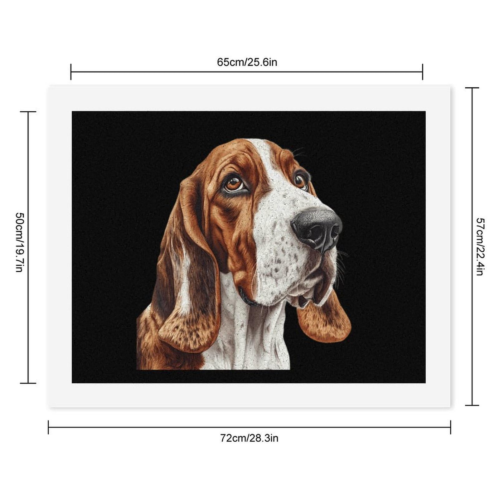 Malen nach Zahlen, Motiv: Basset Hound Hund, bedruckt, für Erwachsene und Anfänger, bunt, DIY, einfaches Malen für Zuhause, Wanddekoration