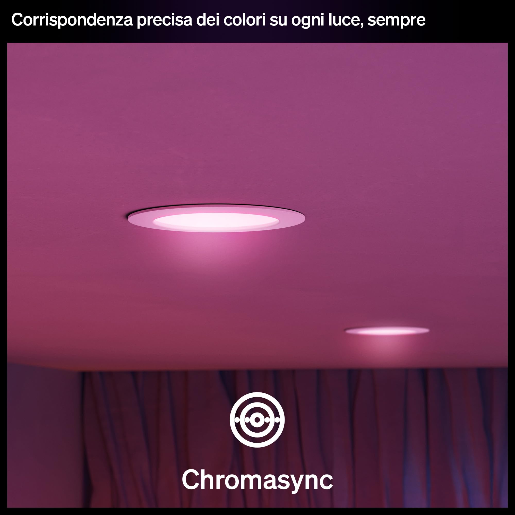 Philips Hue Slim Downlight, Plafoniera da incasso, 170 mm, Bianco | Smart LED, 1500 lm, Luce diurna 1000 K-20000 K, Regolazione ultrabassa, Colore preciso, Controllo via app e bluetooth