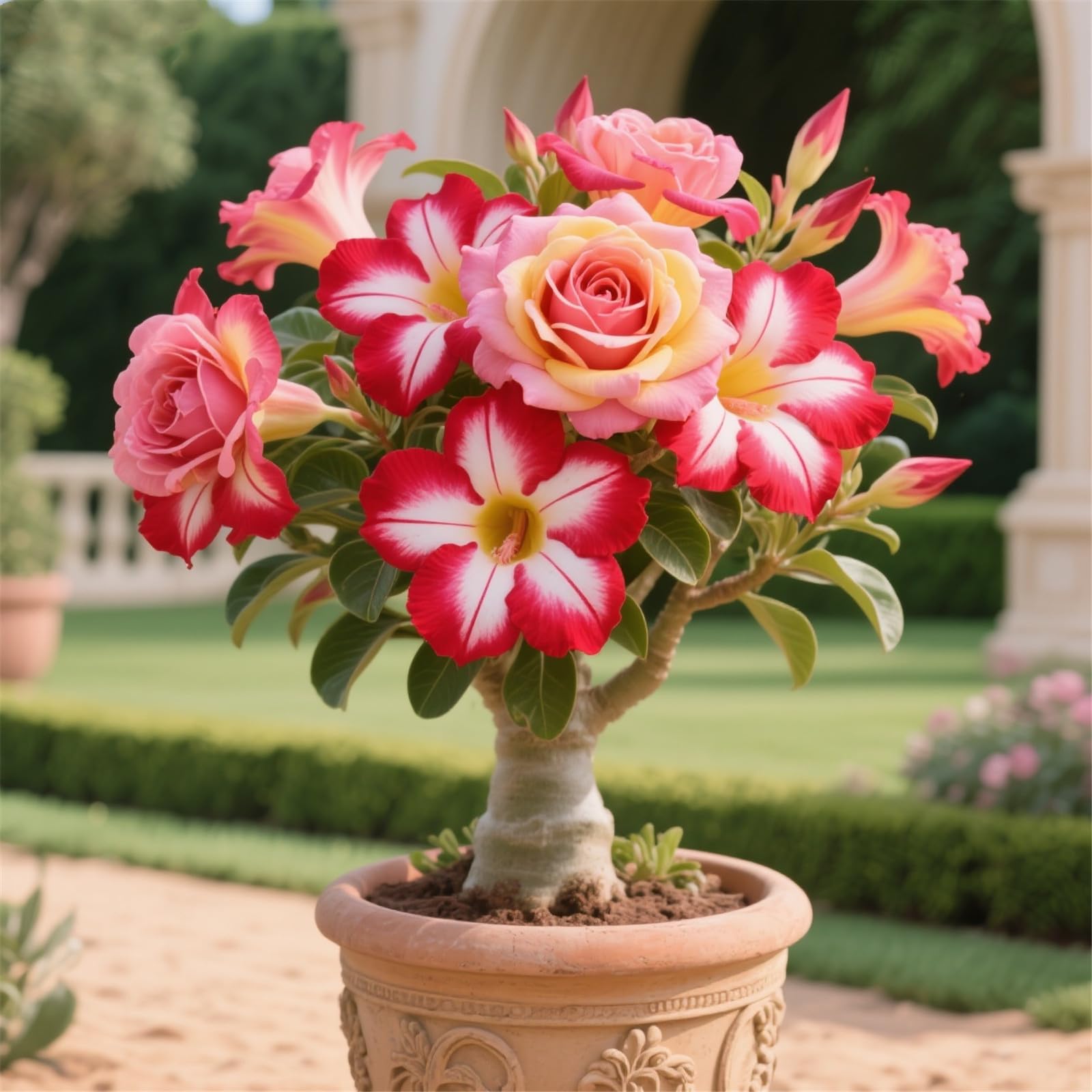 Desert Rose Bulbs UK/Perennial,Desert Rose Plant Bulbs,Adenium obesum Plant,Mix,Excellent Display-1bulbs-C