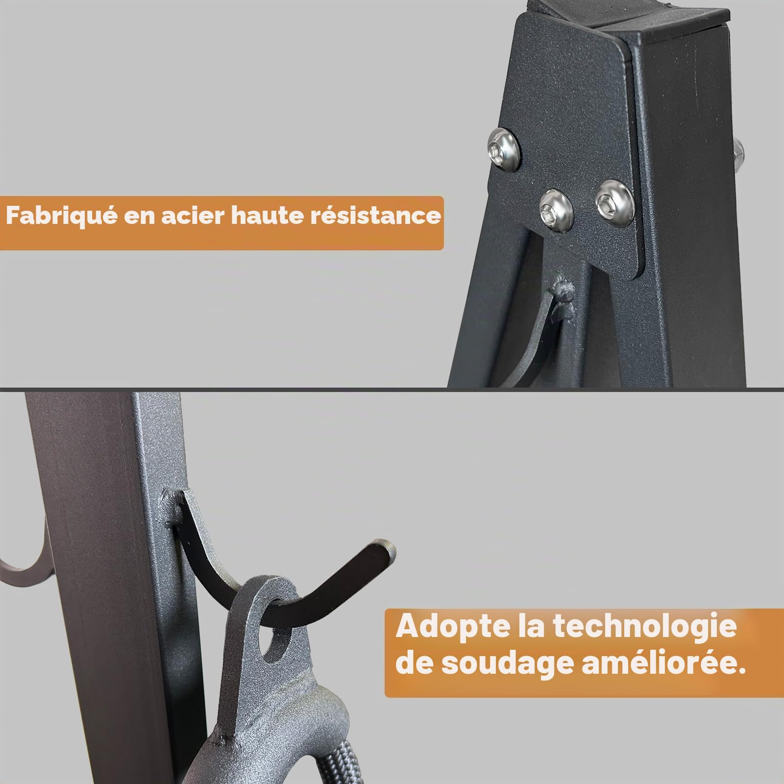 Rack de rangement pour accessoires de traction latte, organiseur mural avec crochets robustes, étagère d'accessoires de gym en acier pour fixation de câbles