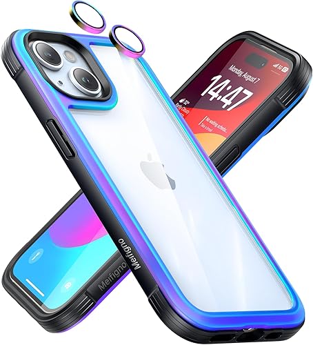 Miniatura 9 de Meifigno Rainbow Mag Series - Funda diseñada para iPhone 15 compatible con MagSafe y 3 protectores de grado militar, con 2 protectores individuales