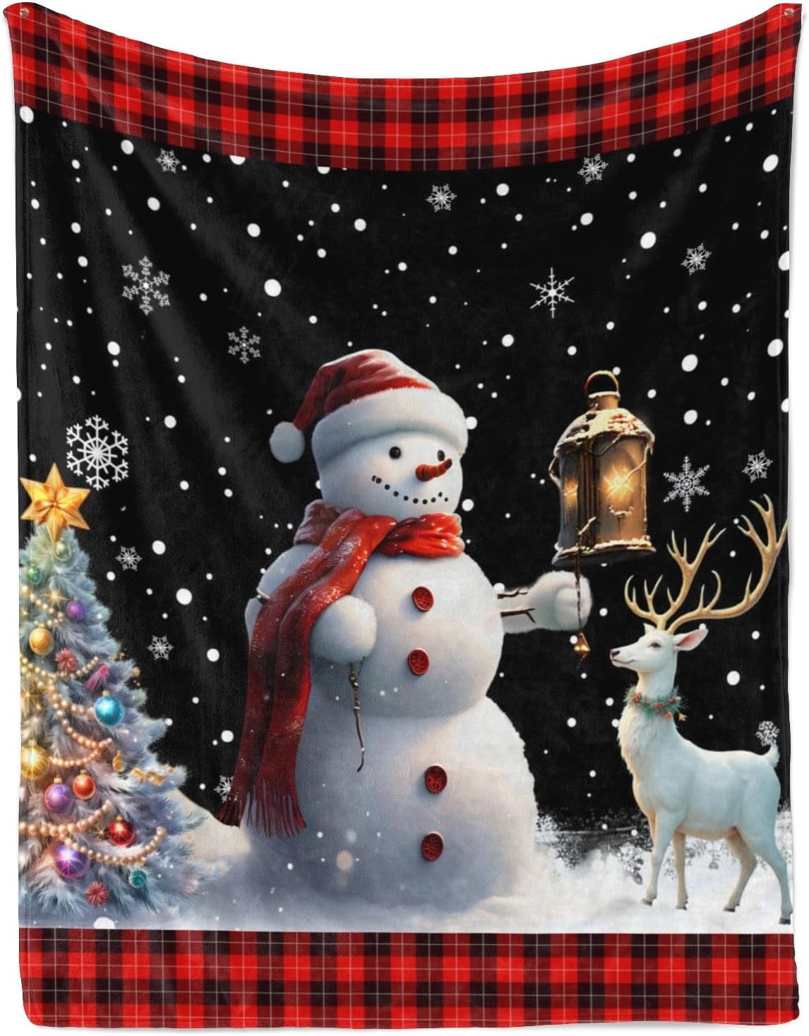 Christmas Blanket Snowman, Super Soft Cozy Blankets for Bed Sofa Couch Chair All Seasons, 40" x 50"