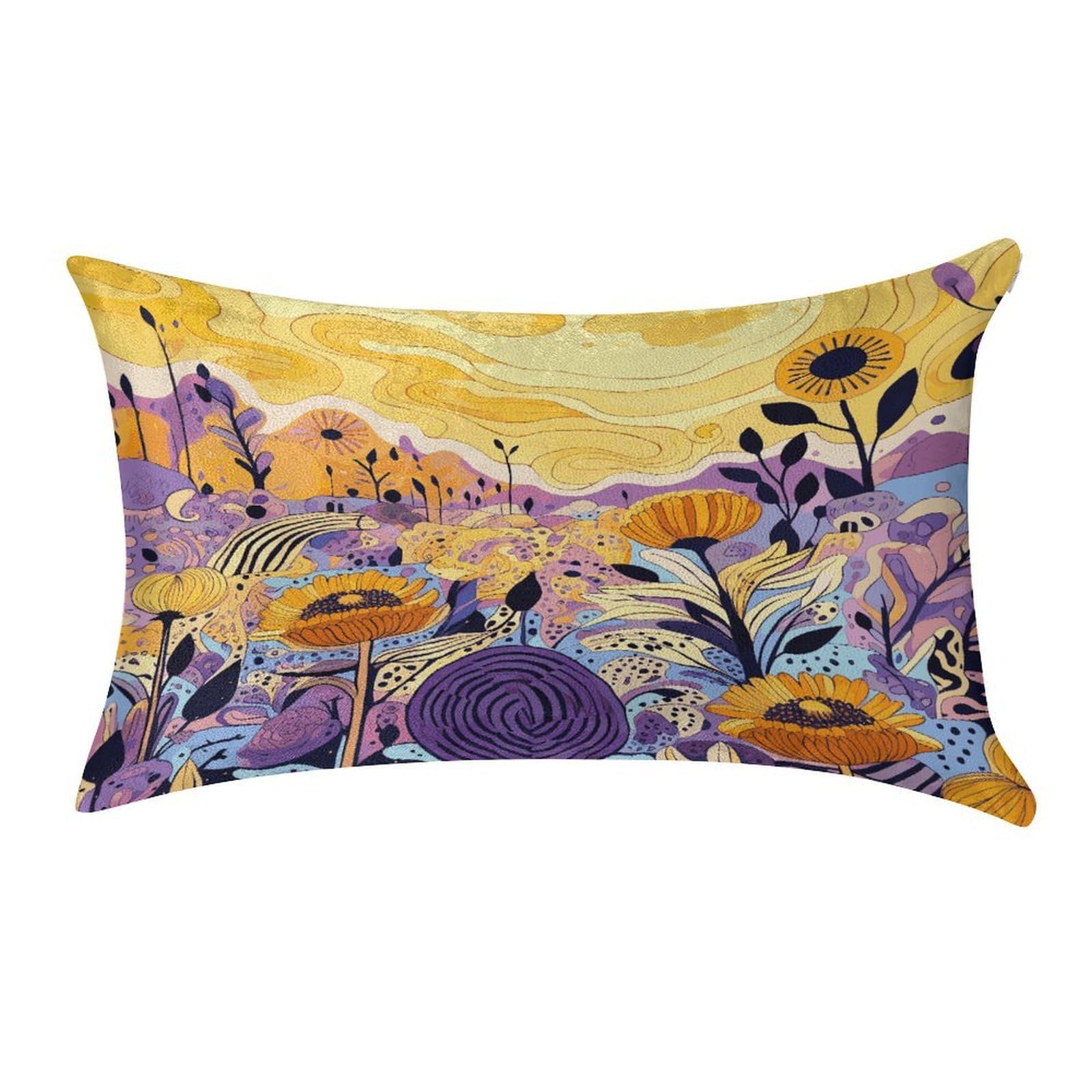 Btcowzrv Style Hand Drawn Flowers Pillow Cover Pillow Case Pillowcase