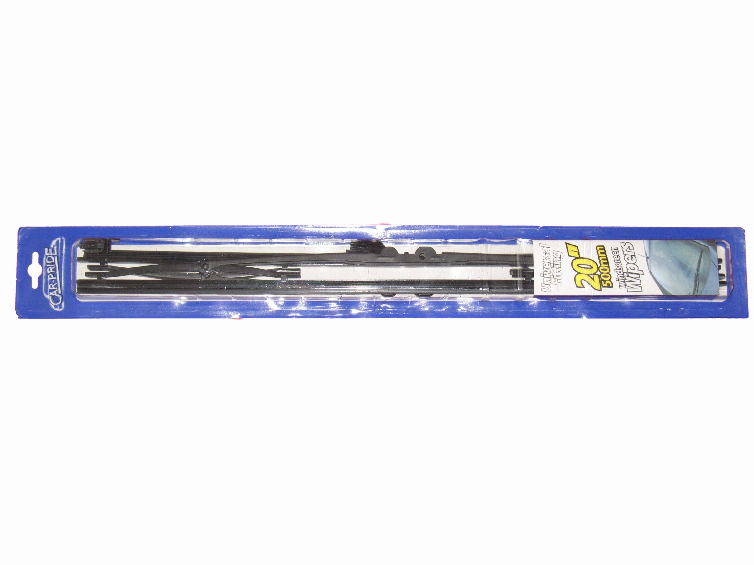20" (500MM) CAR WINDSCREEN WIPER BLADES UNIVERSAL FITTING WITH ADAPTORS