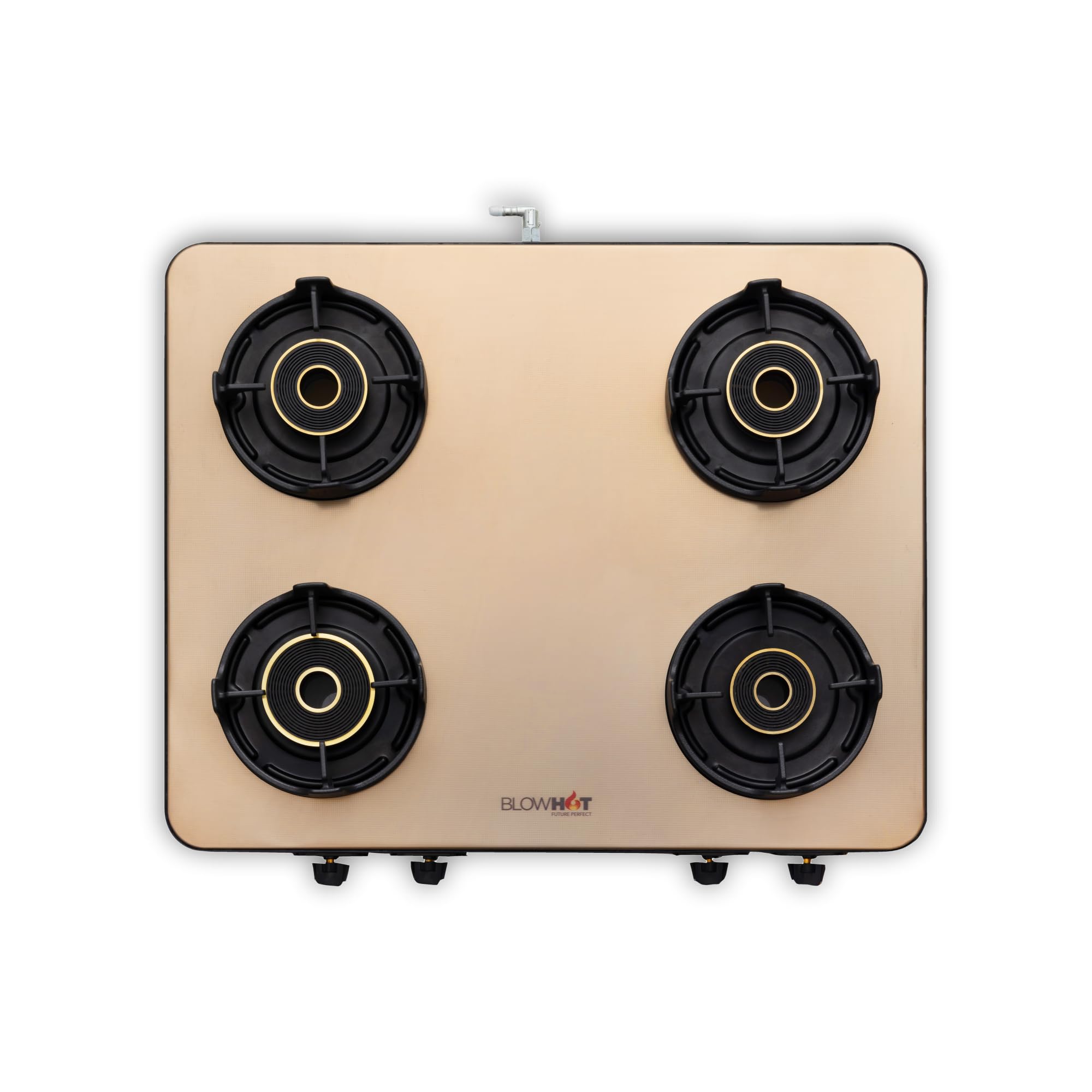 BLOWHOT Premium Design ISI Certified Sapphire Gold Manual 4 Burner Slimmest Gas Stove | Built-in Glass Design Cooktop | Stainless Steel Top | 5 Year Warranty By Blowhot On Burner and Gas Valve - Gold (B0CQ4JNCLM) Amazon Price History, Amazon Price Tracker