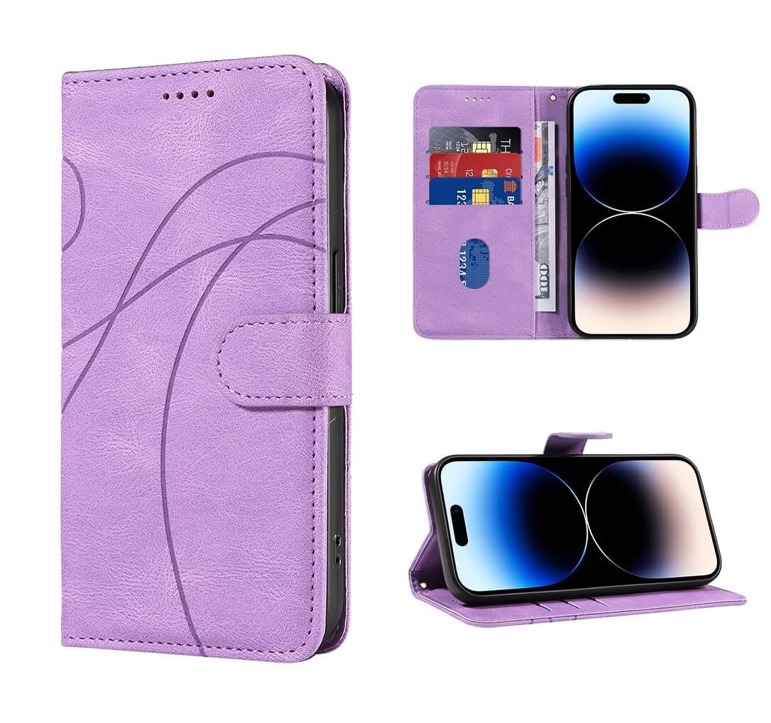 SEAHAI Cover Per Honor Magic 5 Lite 5G - Custodia Pelle Portafoglio Con Supporto, Slot Carte E Protezione RFID (Porpora)