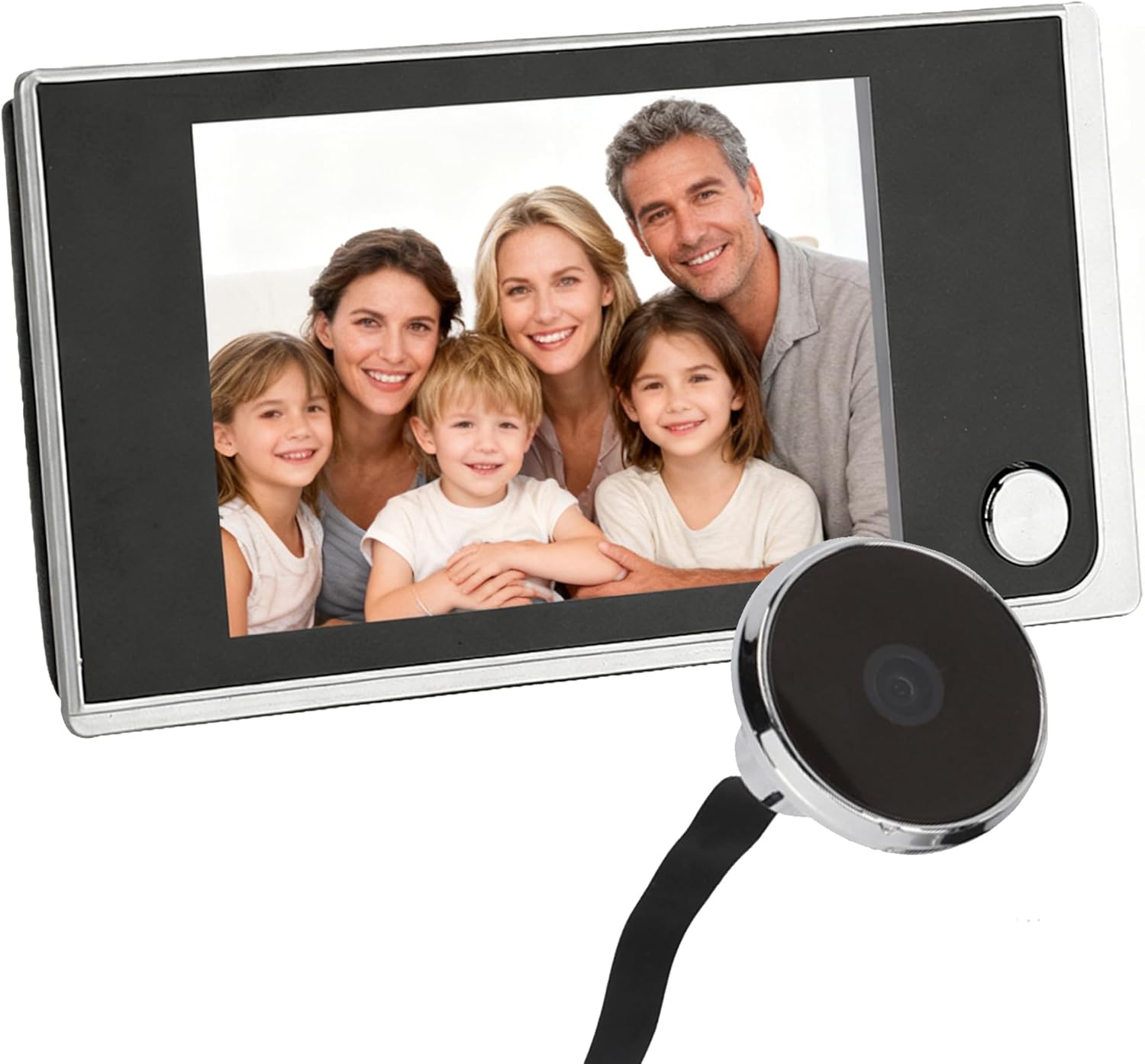 3.5 Inch Door Peephole Camera, HD Digital Peephole Door Viewer, Low Power High Resolution Door Eye Hole Camera for Outdoor Security Monitoring (No Need to Transmit Radio)