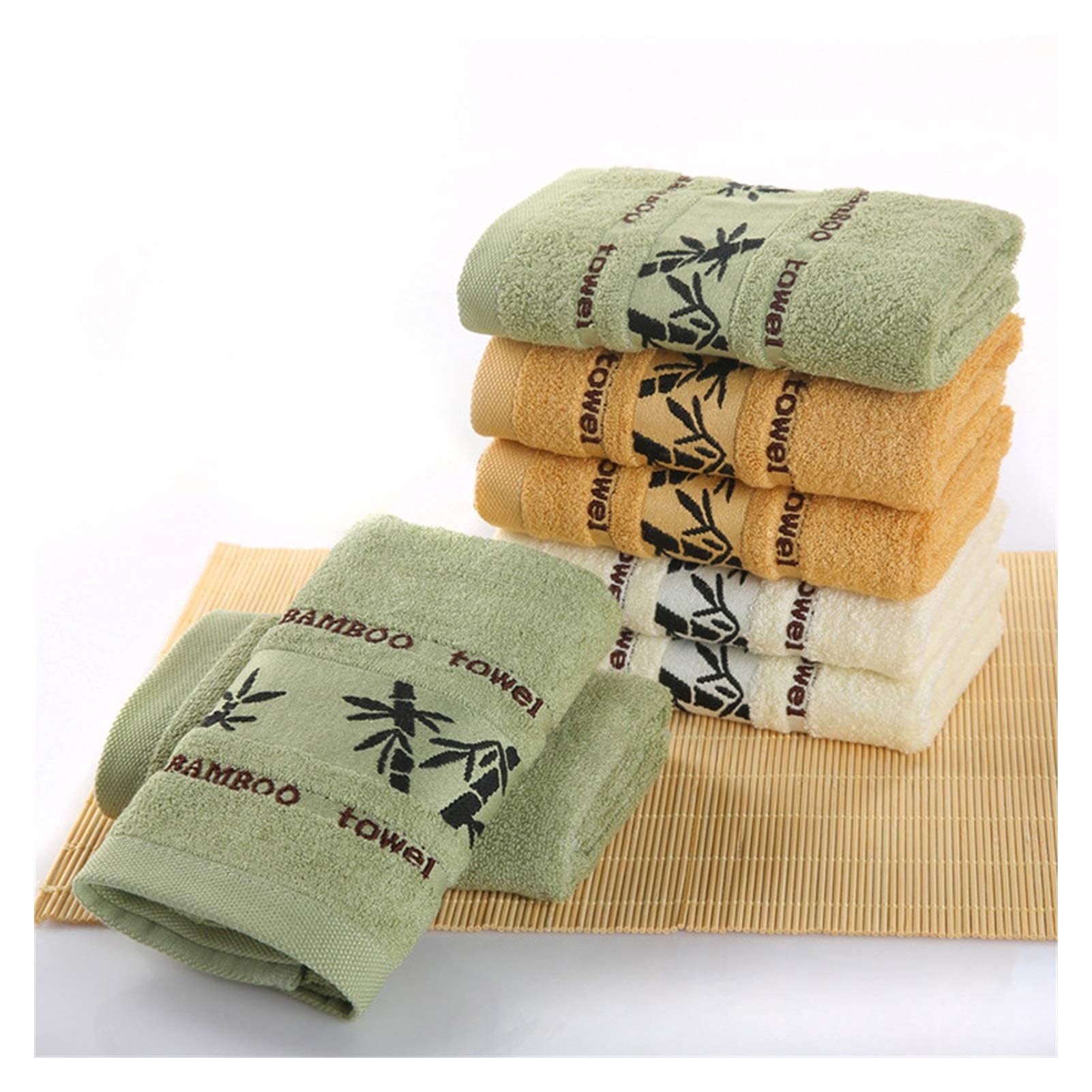 Toallas, Juego de Toallas de Fibra de Bambú Toallas de Baño para el Hogar para Adultos Toalla Facial Toallas de Baño de Lujo Absorbentes Gruesas Toalha de Praia Toalla,Blanco,2 Piezas34X75