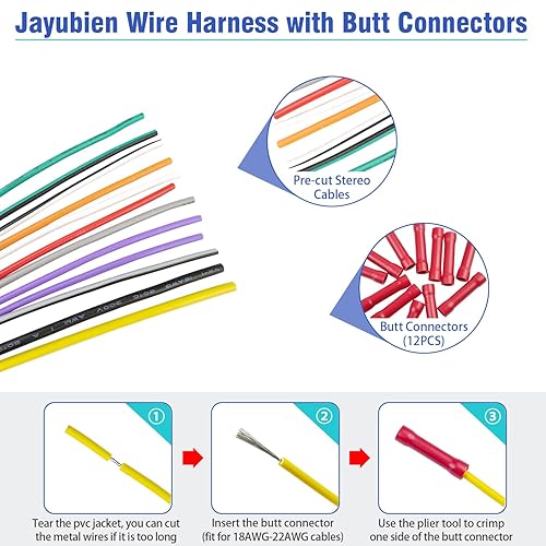 Miniatura 5 de Jayubien Adaptador de antena de arnés de cable de radio de 17 pines compatible con Honda Civic CRV Odyssey Odyssey Acura Legend RL TL MDX conector