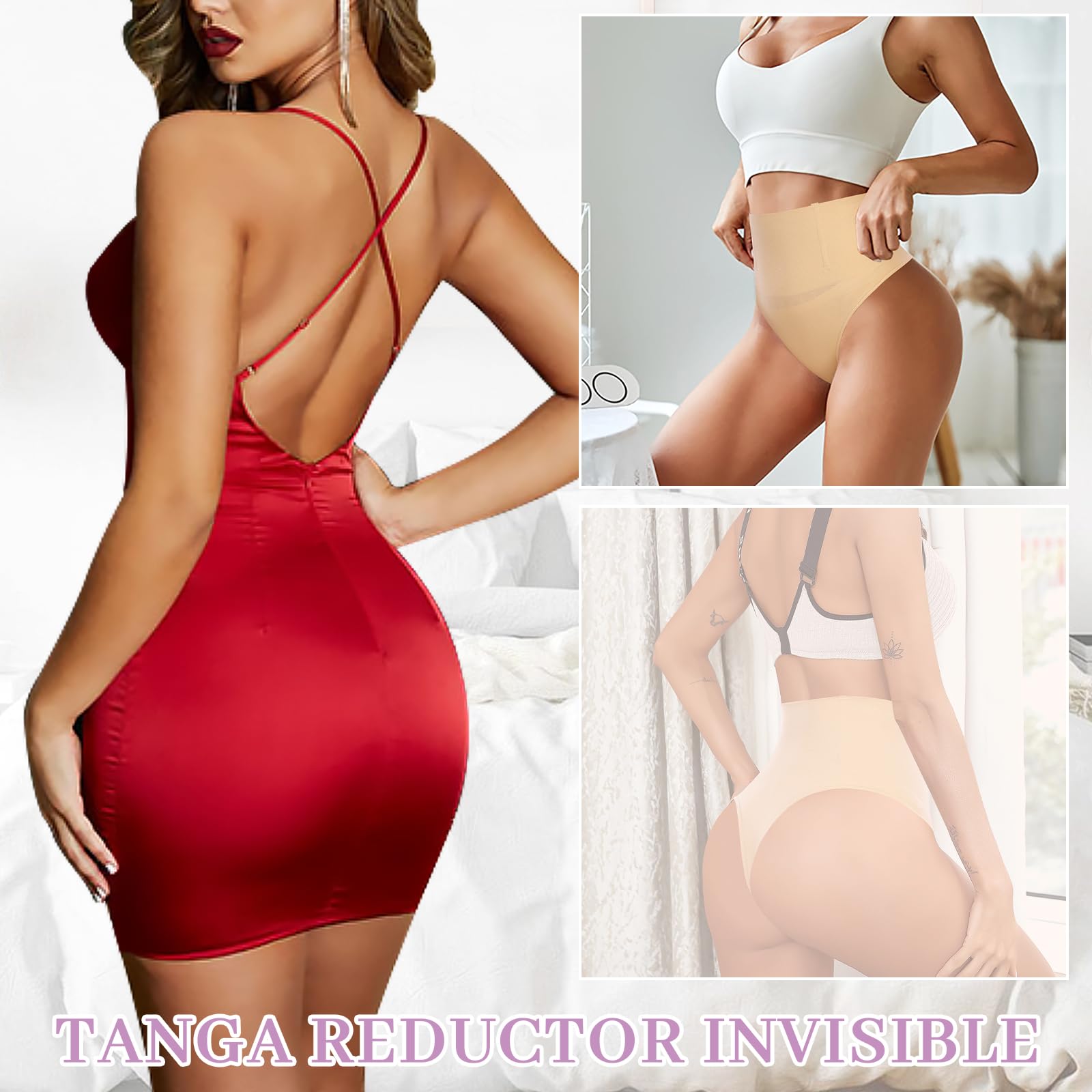 YARRCO Faja Tanga Reductora Mujer Vientre Plano Adelgazante Abdomen Cintura Alta Shapewear Postparto