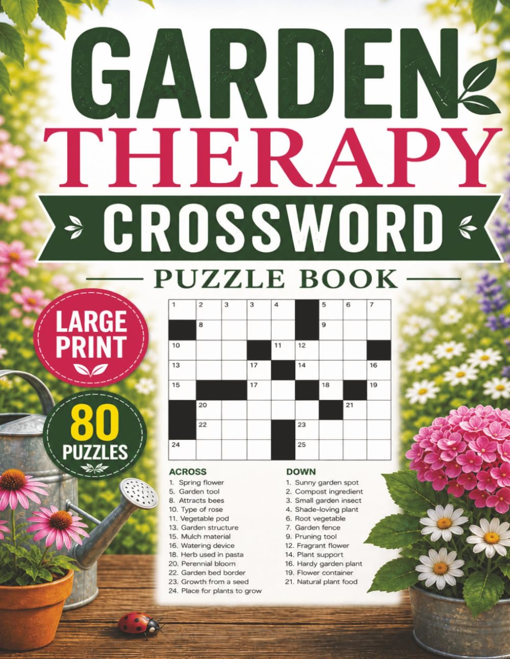 Garden Therapy Crossword: Puzzle Book
