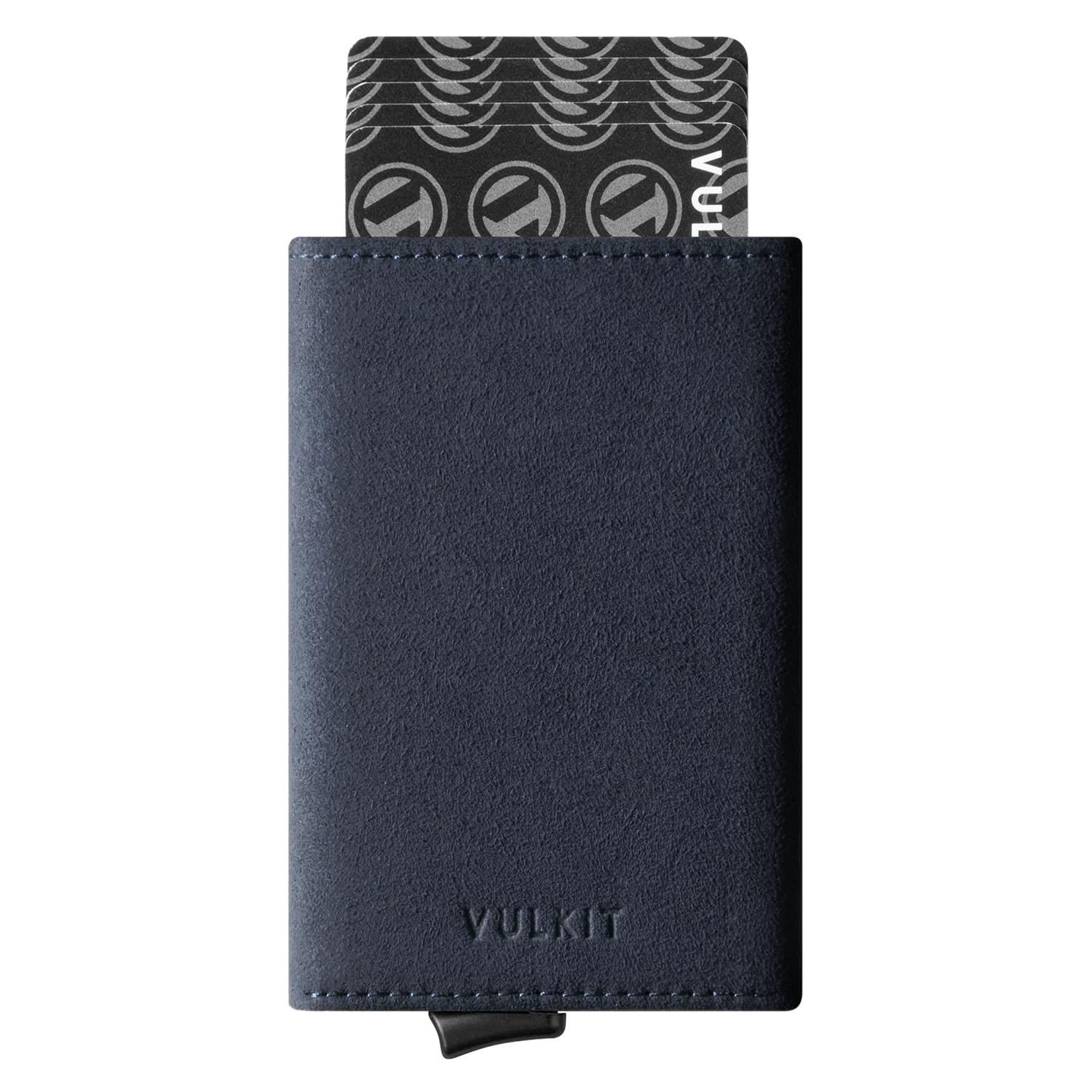 VULKIT Credit Card Holder Leather Bifold Pop up Wallet with Banknote Compartment, ID Window & Coin
