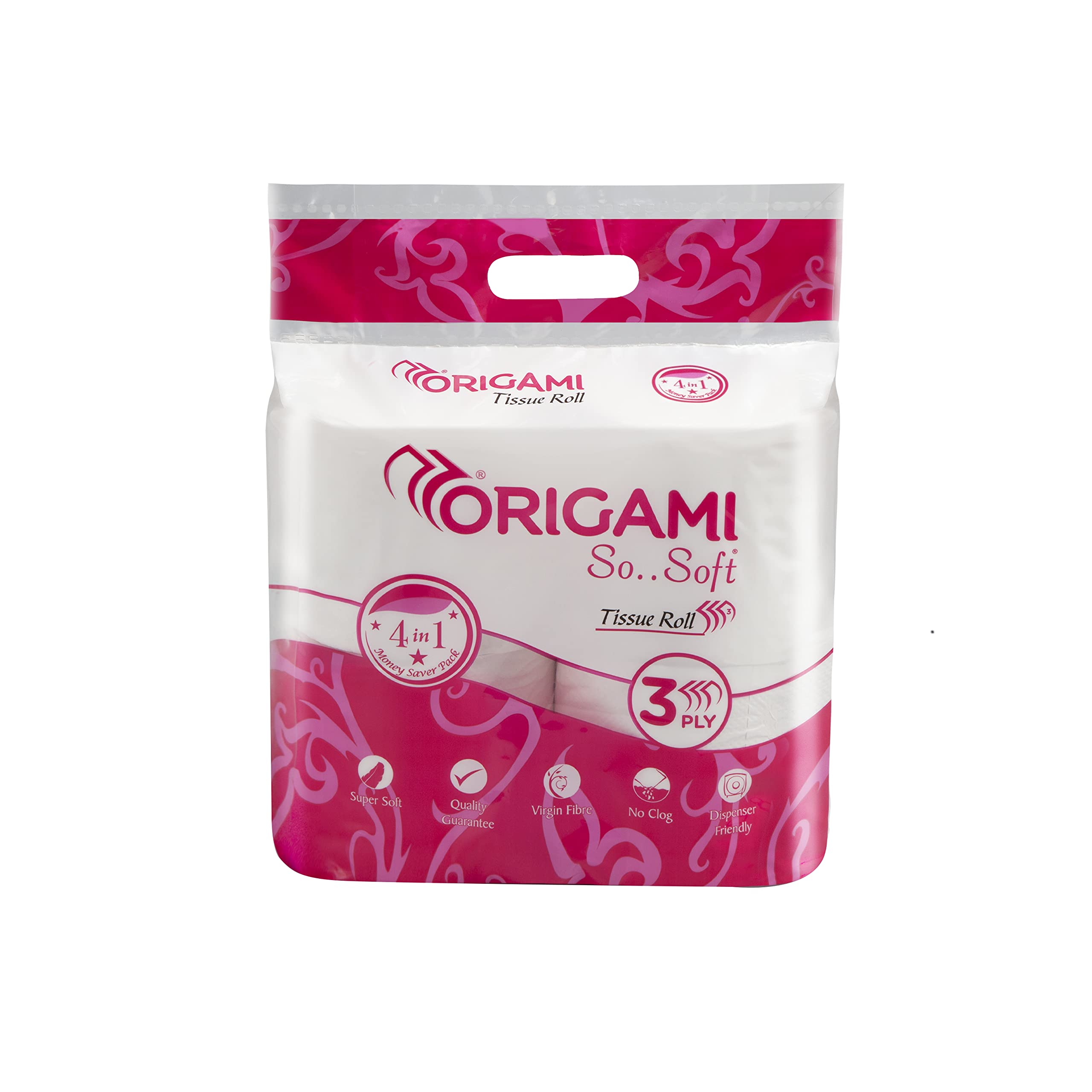 Origami So Soft Toilet Tissue Roll 4 in 1 Pack