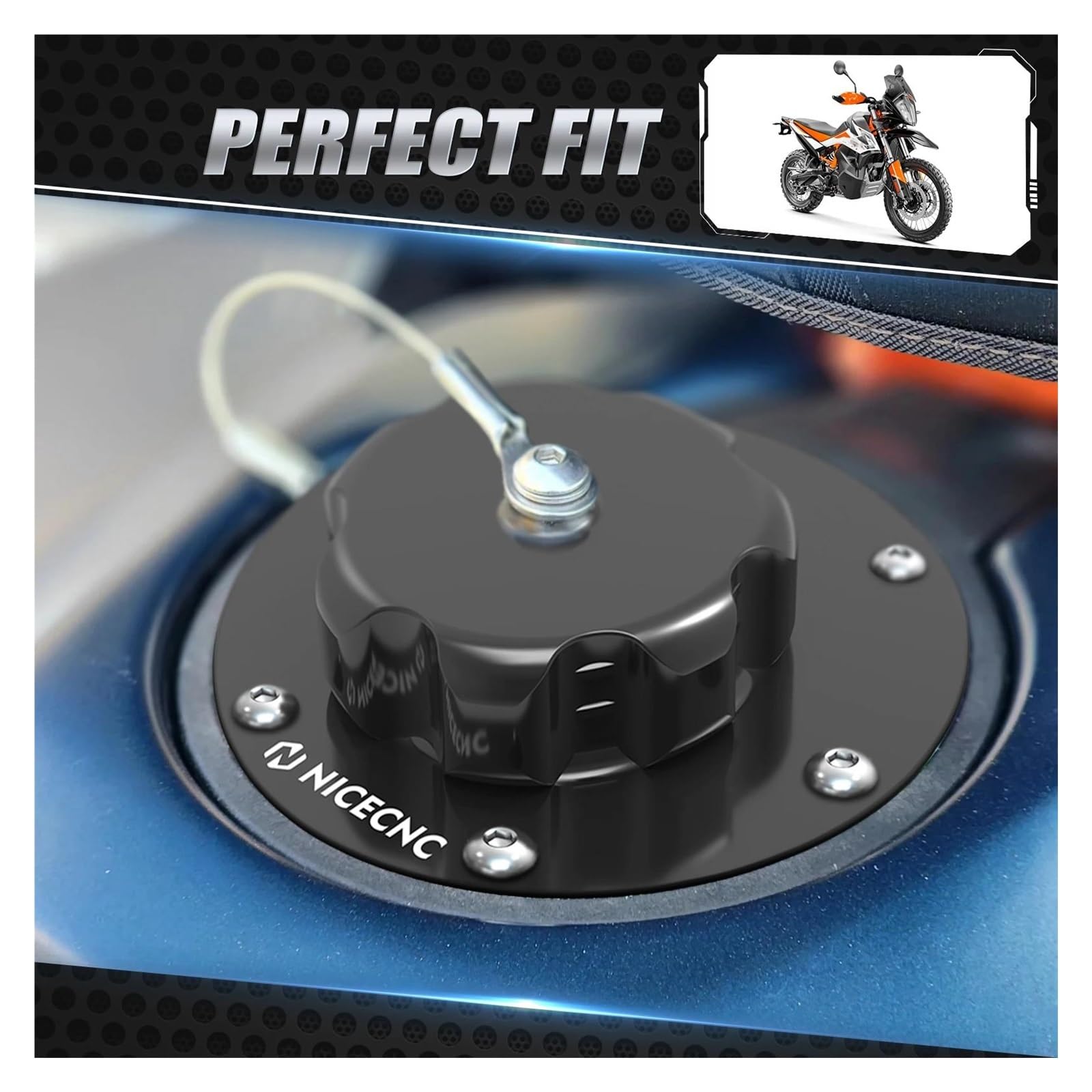 Kit de tapón de llenado de Aceite y Combustible para Motor de Motocicleta KTM 790 890 Adventure R 2019-2023 790/890 Adventure R/S/Rally 2019-2023