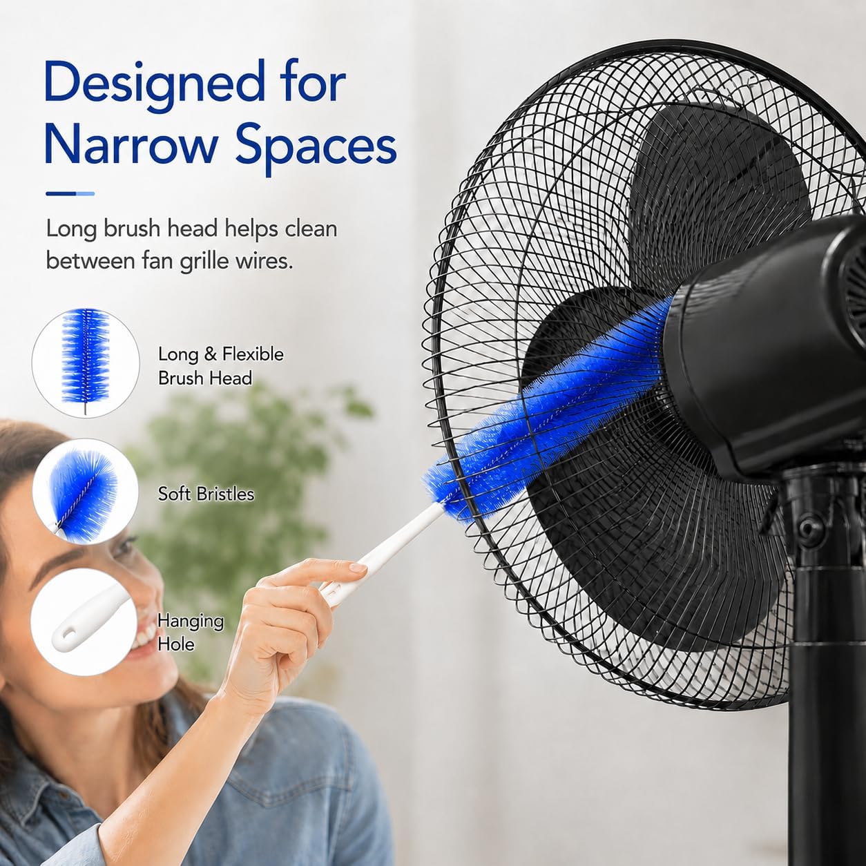 Fan Cleaning Brush, Bendable Washable Fan Duster for Ceiling Fan, 2PCS