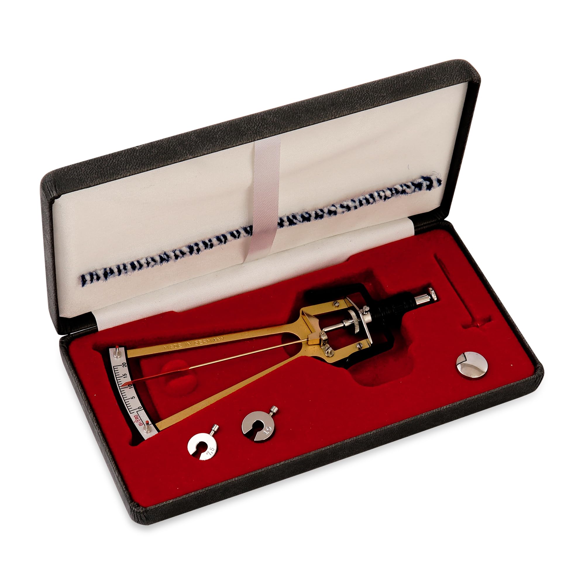 C.V.Instruments Schiotz Tonometer, Original with 3 Weights & Plunger in Plastic Case | Schiotz Tonometer for Optometry - Image 5 thumbnail