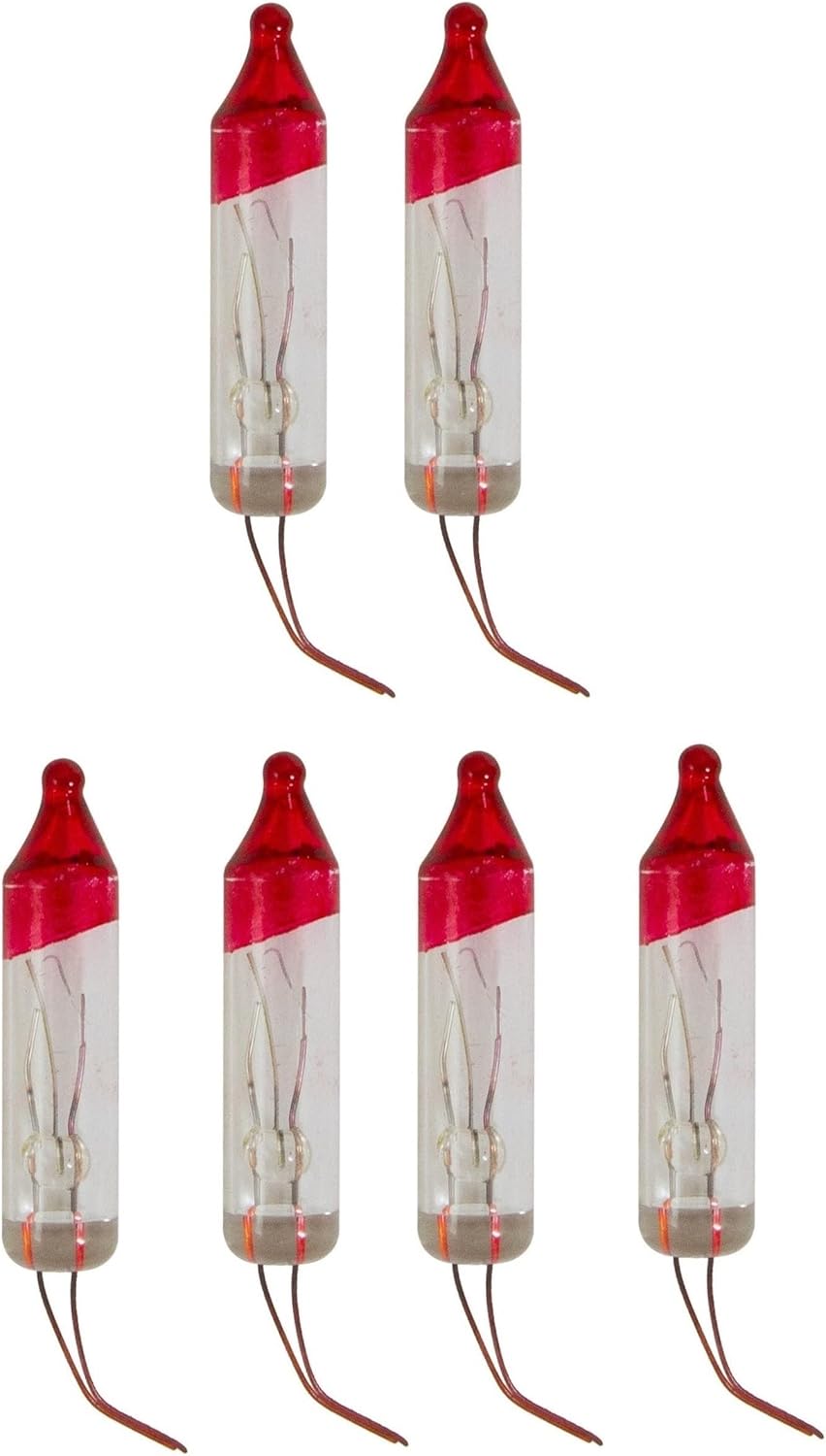 JL Missouri Parts & Misc. 6 Bare Flashers Mini Bulb Christmas Tree Lights Replacement Bulbs 2.5 V .425 Watt Incandescent Glass