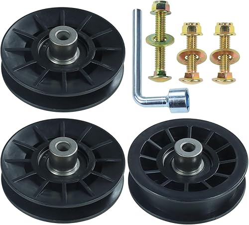 Paquete de 2 poleas tensoras 532194326 con polea tensora 532194327, polea tensora plana 194327, Craftsman 194326, 532194327, 532194326, 194327 para