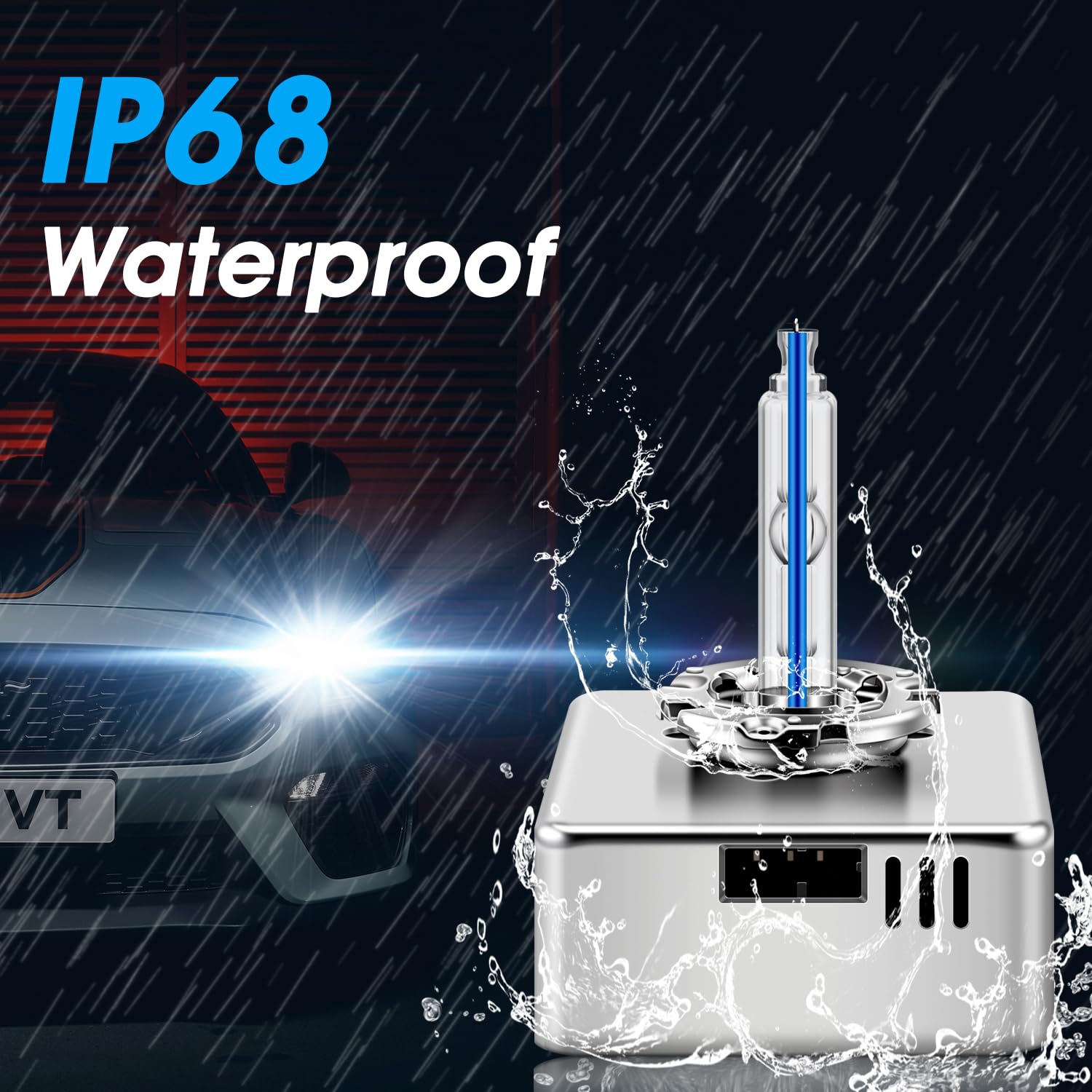 D5S Xenon Brenner 8000K Diamond Blaulicht HID Scheinwerferbirnen 35W Scheinwerferlampe Metallstents Base Auto Scheinwerfer Birne Autolampe, 2 Stücke
