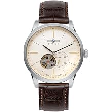 Zeppelin 7364-5 Mens Casual Watch, Flat Line, Brown, Beige