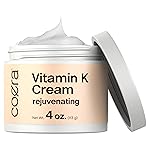 Coera Vitamin K Cream 4 oz | Premium Formula for Bruises, Spider Veins, Dark Circles, Broken Capillaries, Eyes, and Face | Paraben and SLS Free