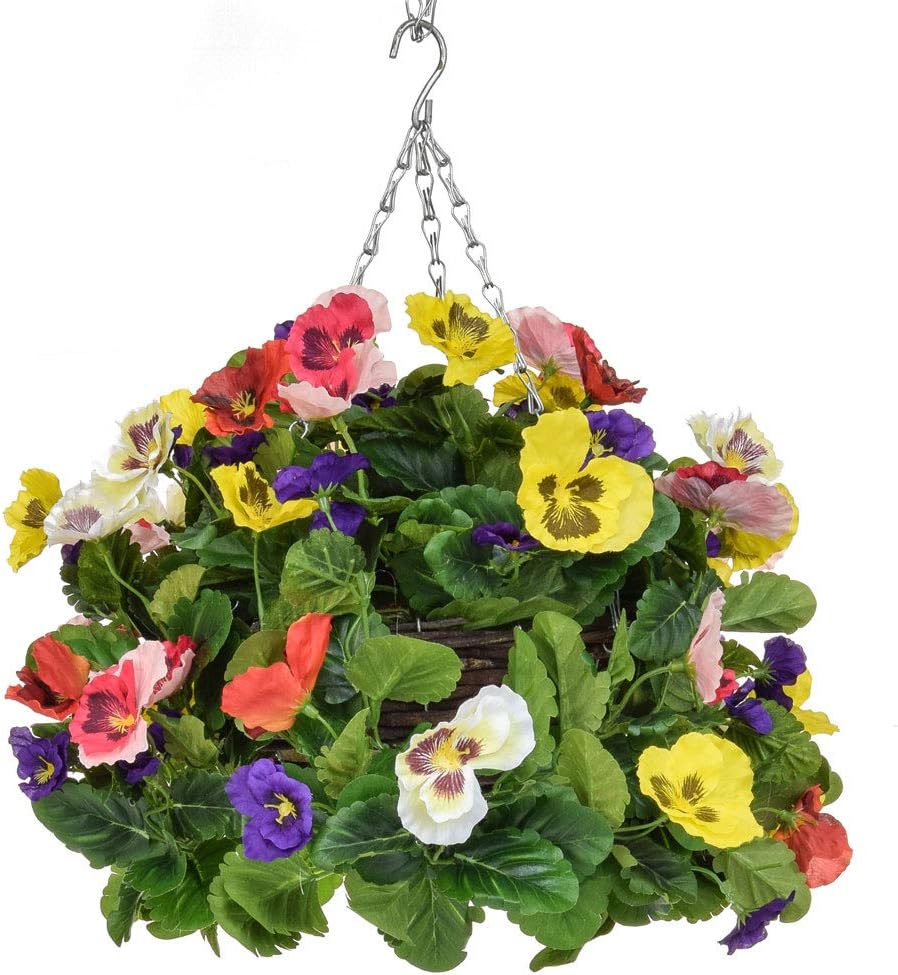 Blossom and Blooms Artificial Hanging Basket, Mixed, One Size