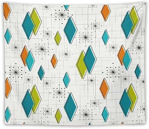 Miniatura 176 de Tapiz floral retro de los años 60 y 70, diseño hippie de primavera Groovy Flower Power Flower Boho para colgar en la pared, arte neutro para Hippie