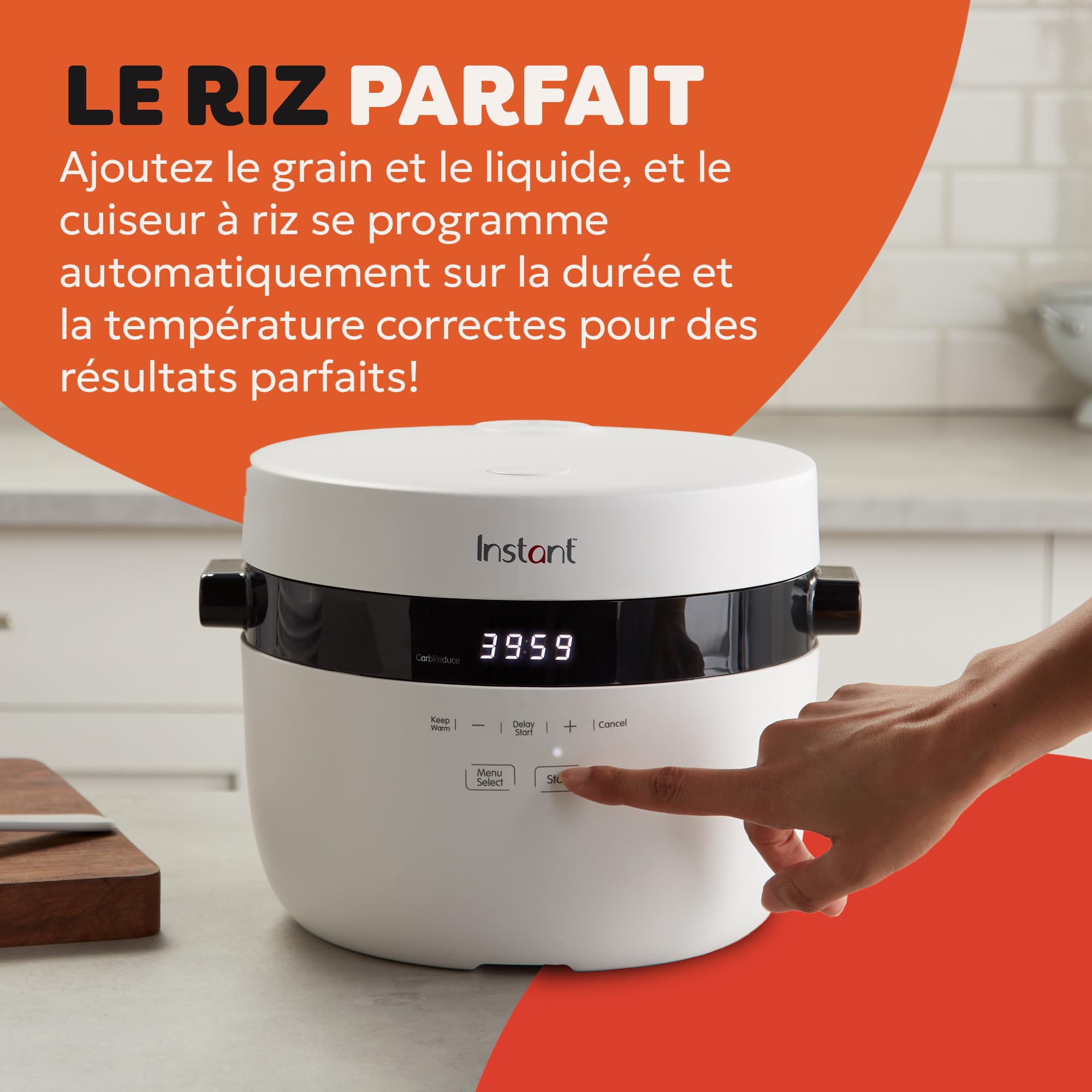 Instant Pot - Cuiseur de riz multi-grains à vapeur, 2,8 L (12 tasses), avec marmite anti-adhésive lavable au lave-vaisselle, panier vapeur en acier inoxydable, tasse à mesurer, cuillère à riz