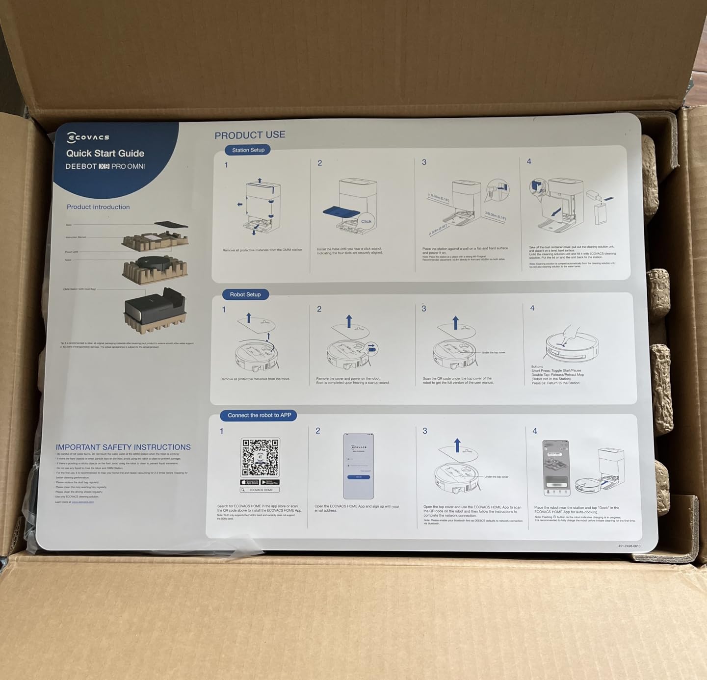 Ecovacs X9 Pro Station Setup