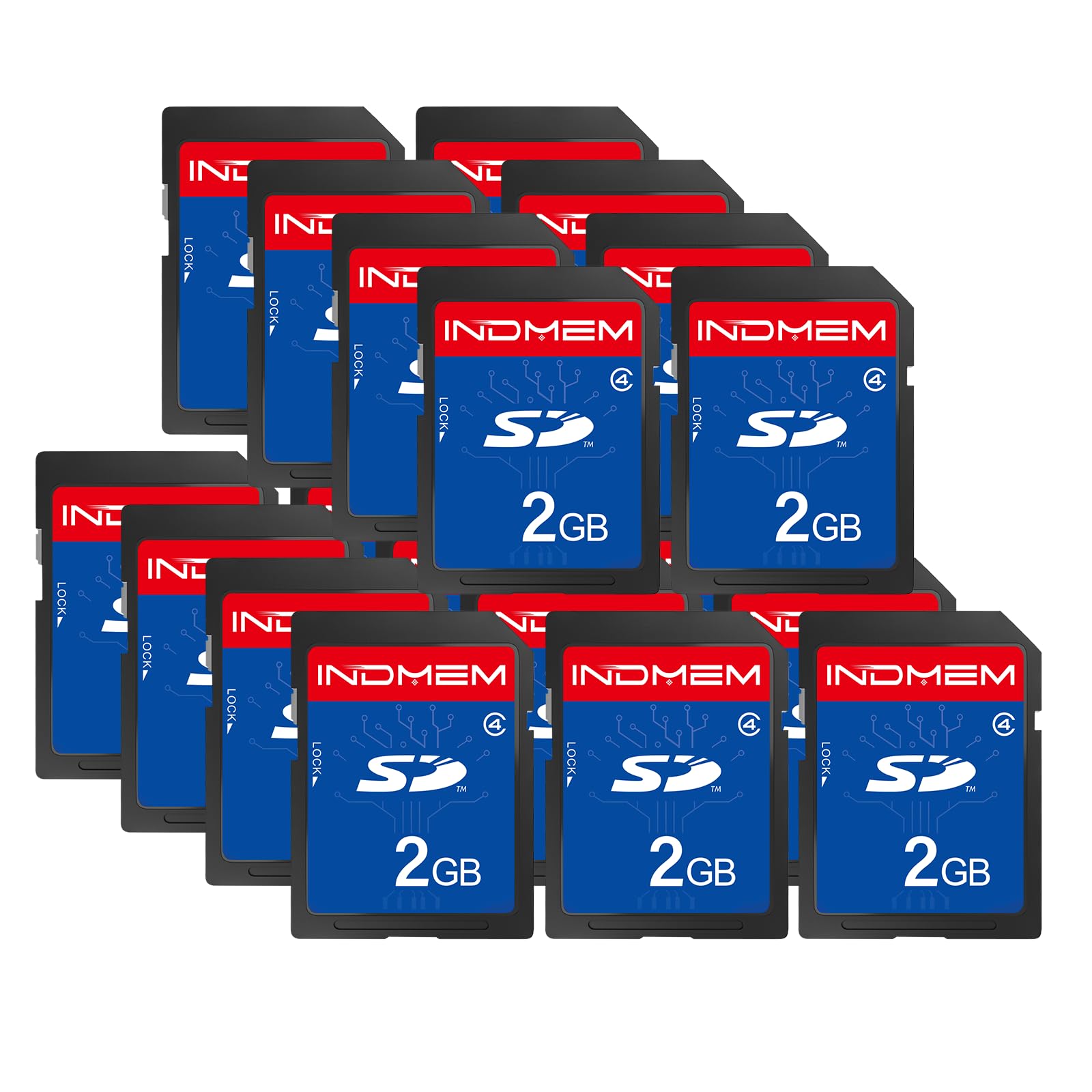 Tarjeta SD de 2 GB, paquete de 20 tarjetas de memoria flash MLC clase 4, tarjetas digitales seguras de alta velocidad para cámaras, DSLR, cámaras de acción, almacenamiento fiable